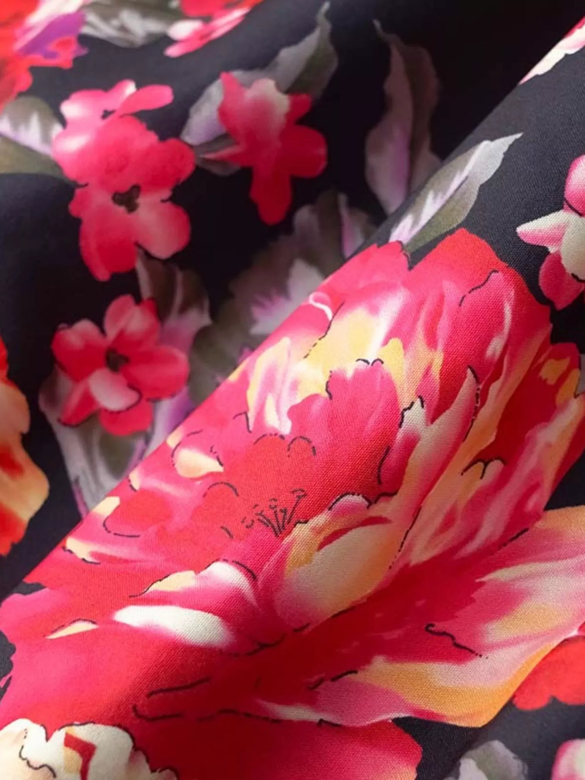 Floral Ruffle-Hem Tiered Mini Dress