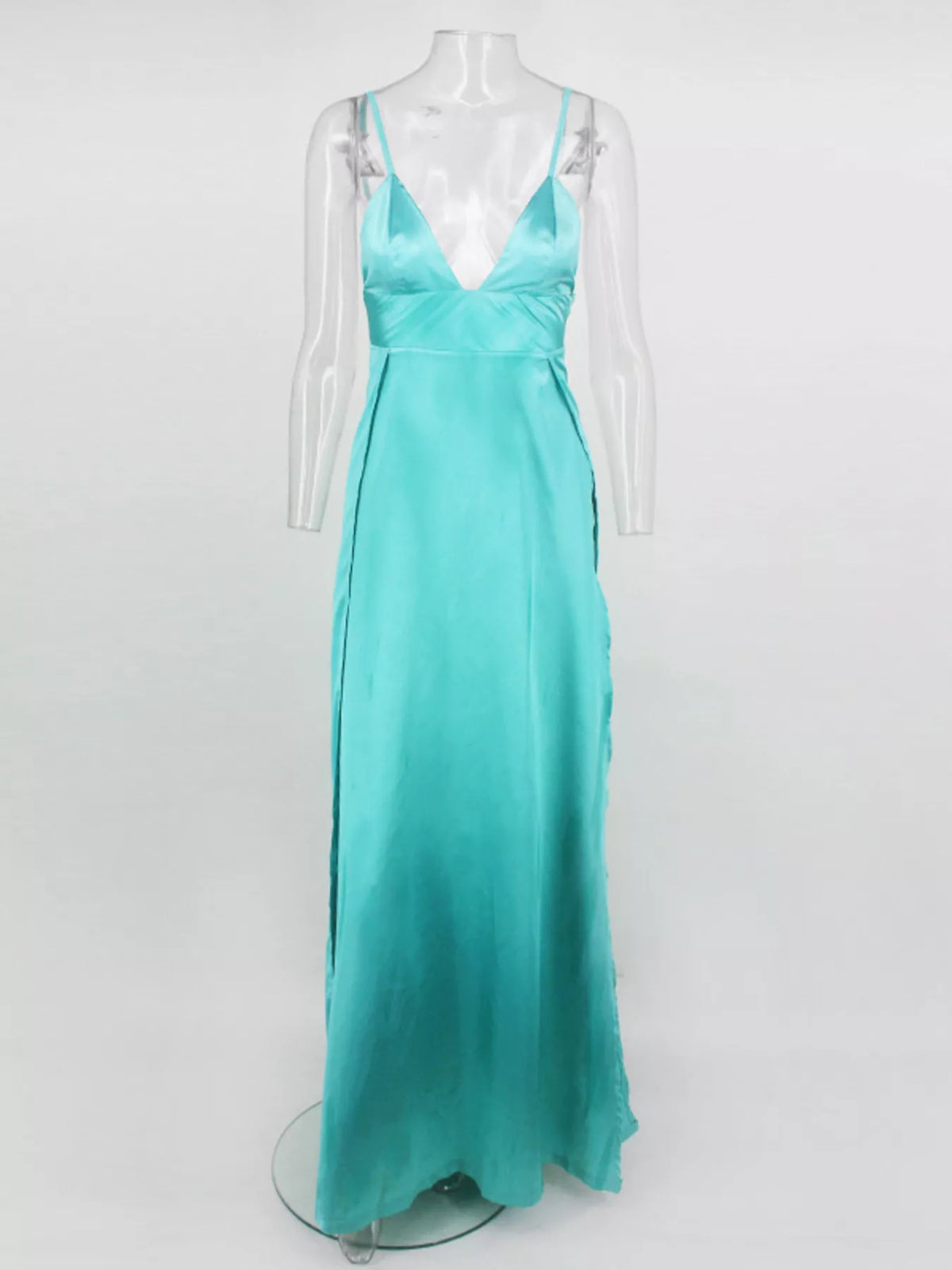 High-Slit Spaghetti Strap Maxi Dress