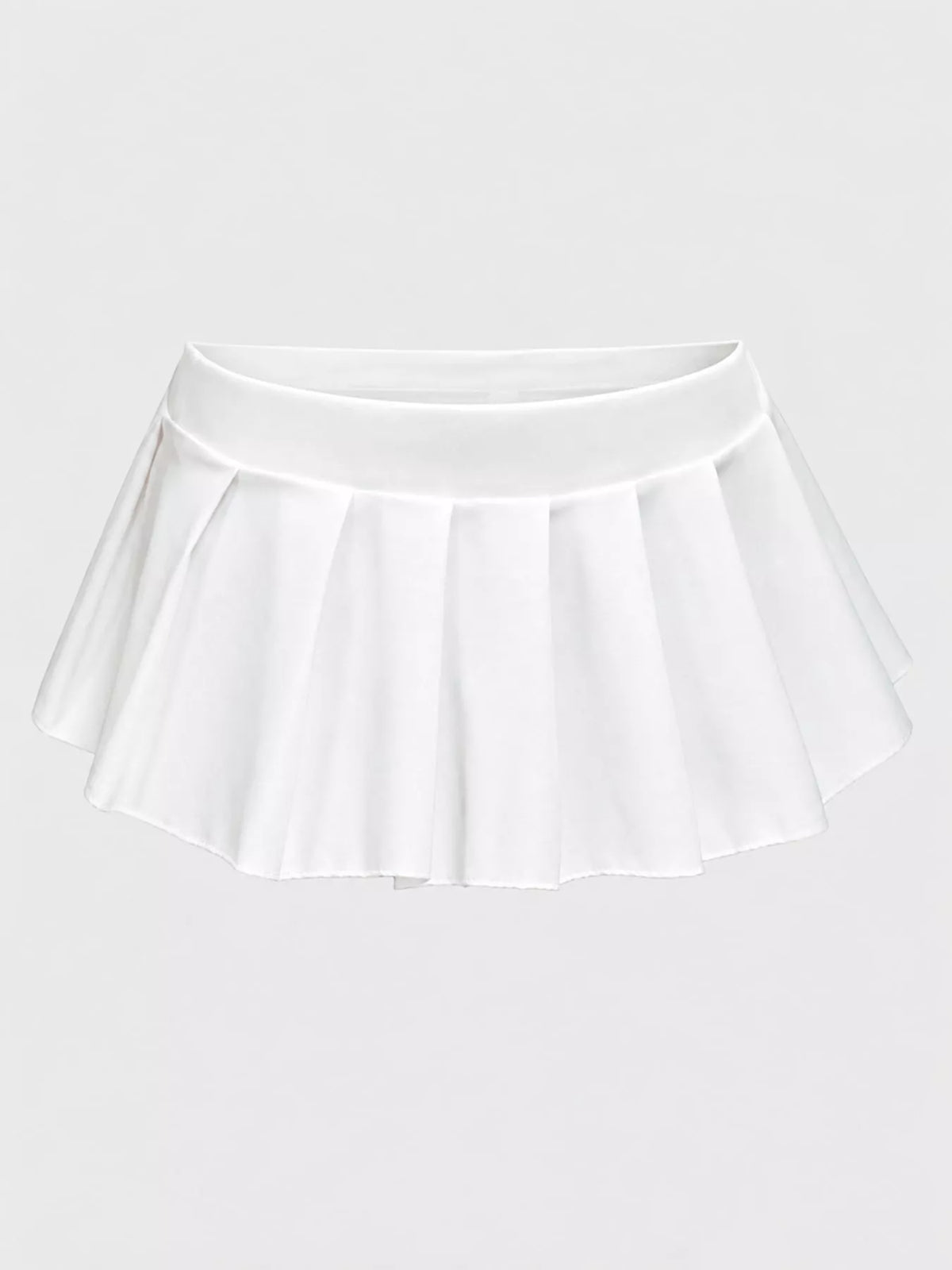 Low Waist Pleated Micro Mini Skirt