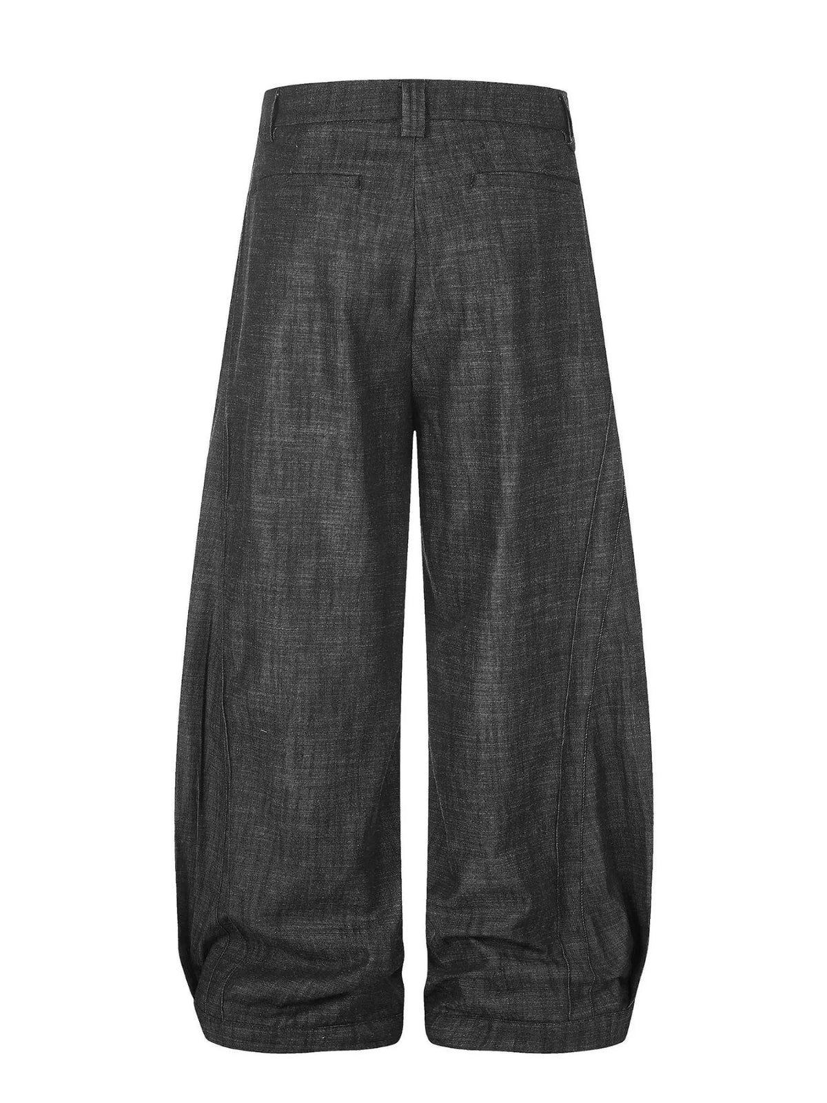 Buttoned Wide Leg Jeans in Black by TrendMaster