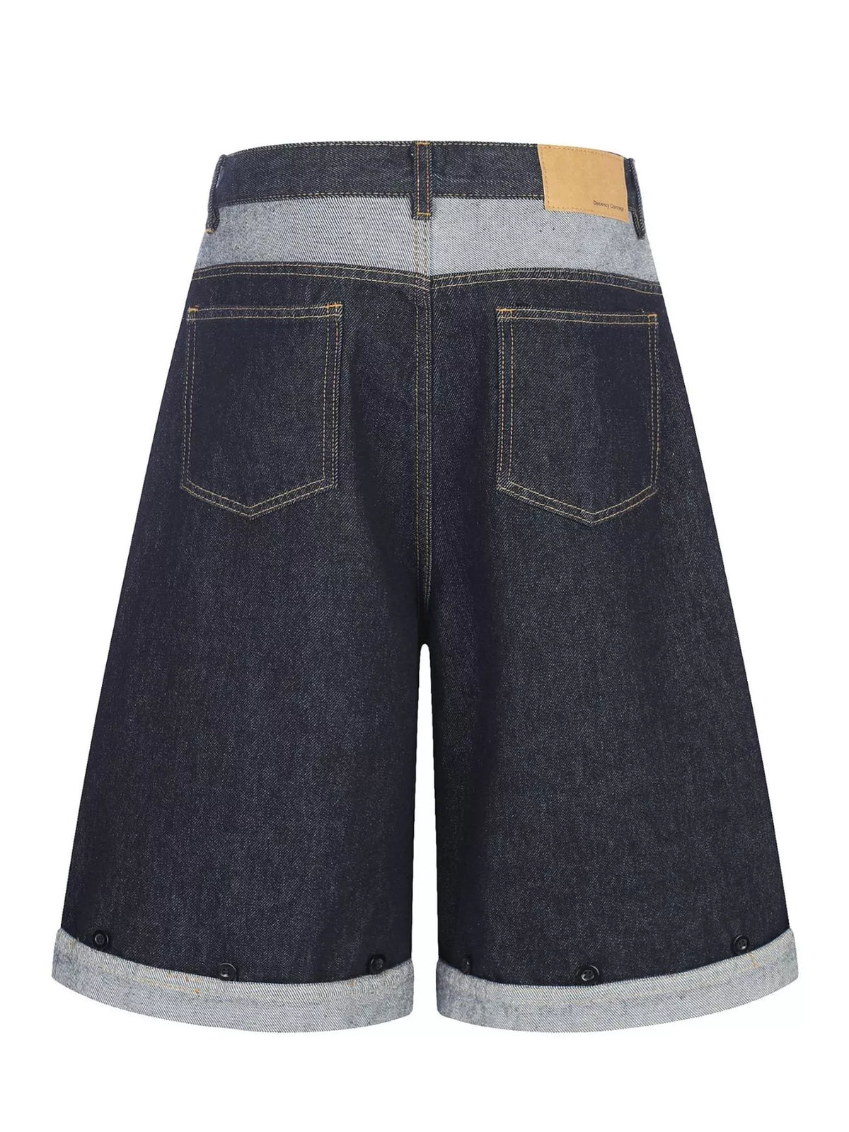 Button Fly Denim Capris in Blue by TrendMaster
