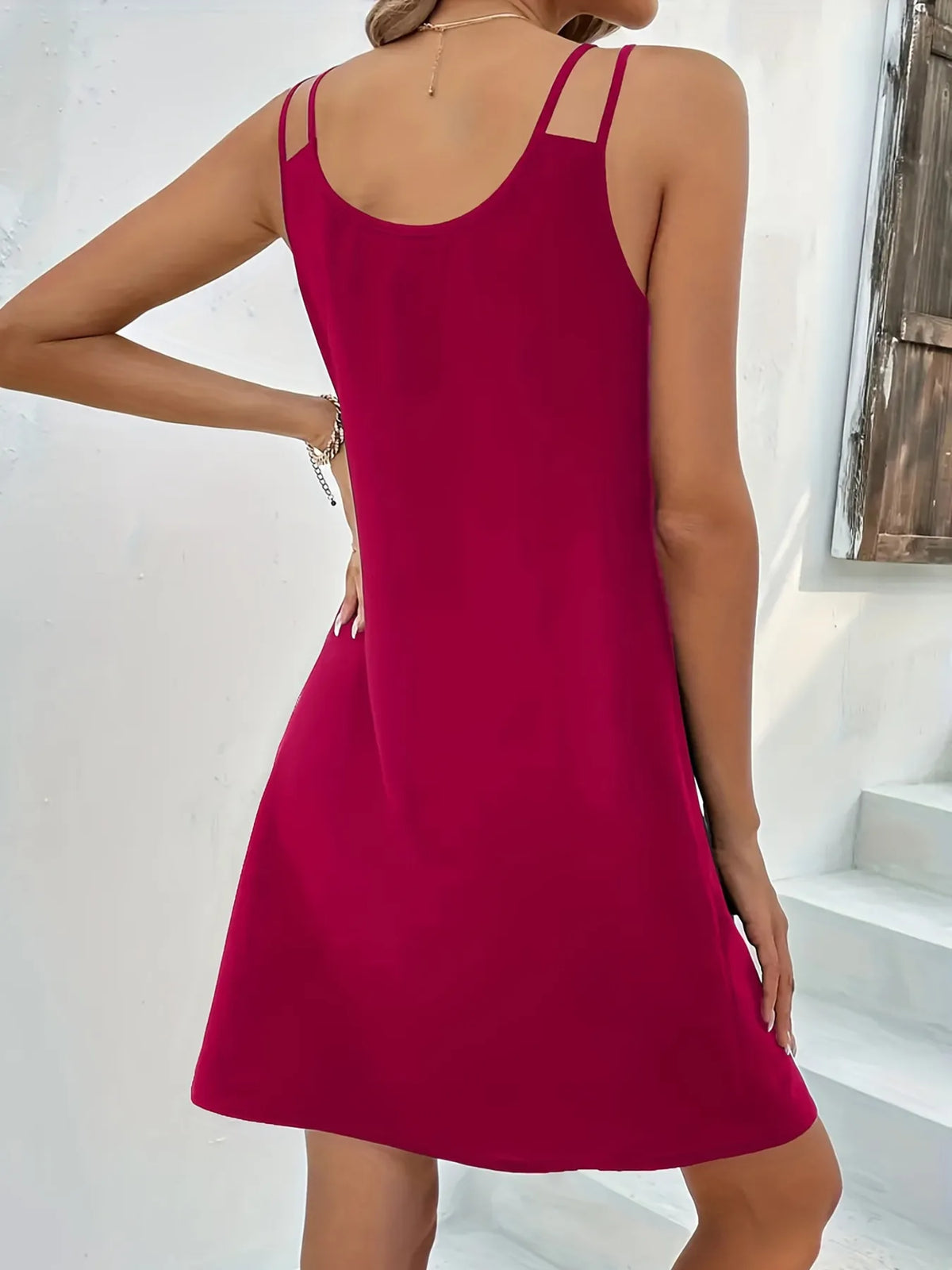 Sleeveless V-Neck Tank Dress