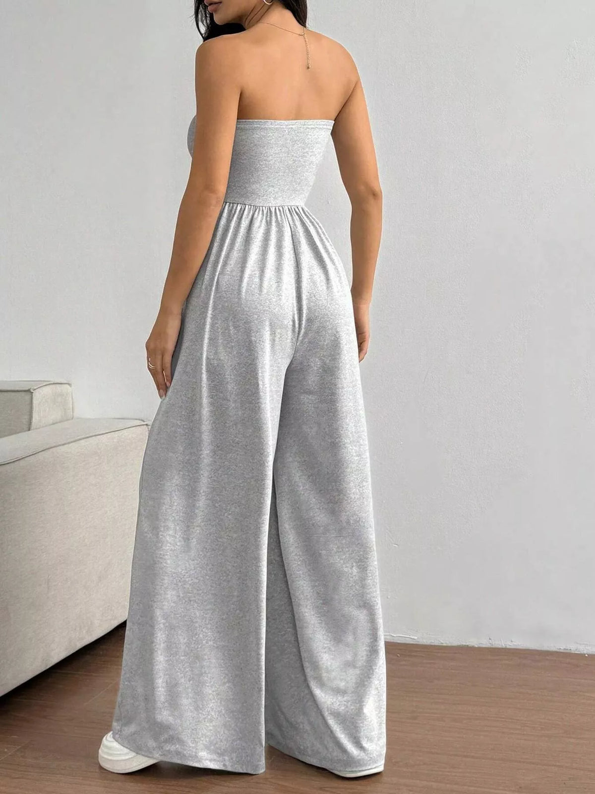 Tube Top Wide Leg Jumpsuit