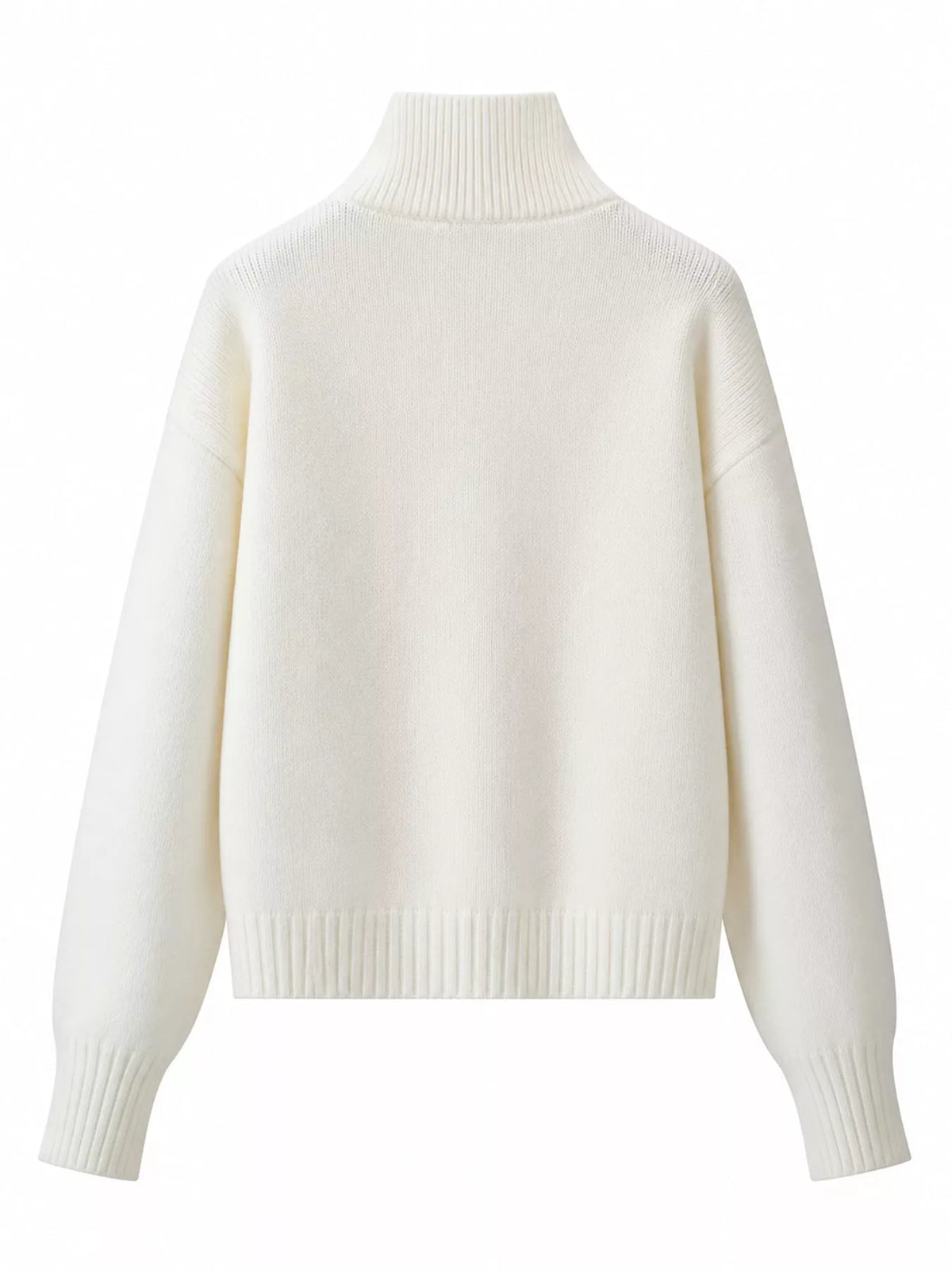 Turtleneck Zip-Up Cardigan