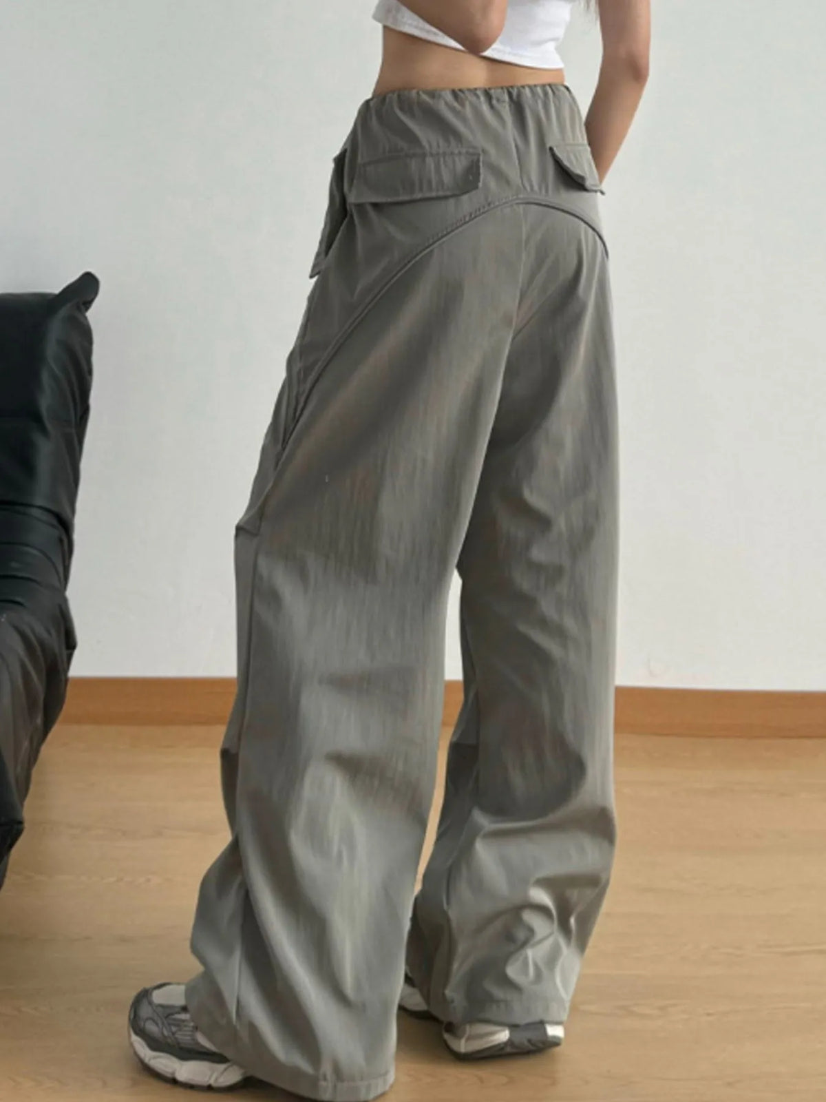 Drawstring Wide Leg Pants