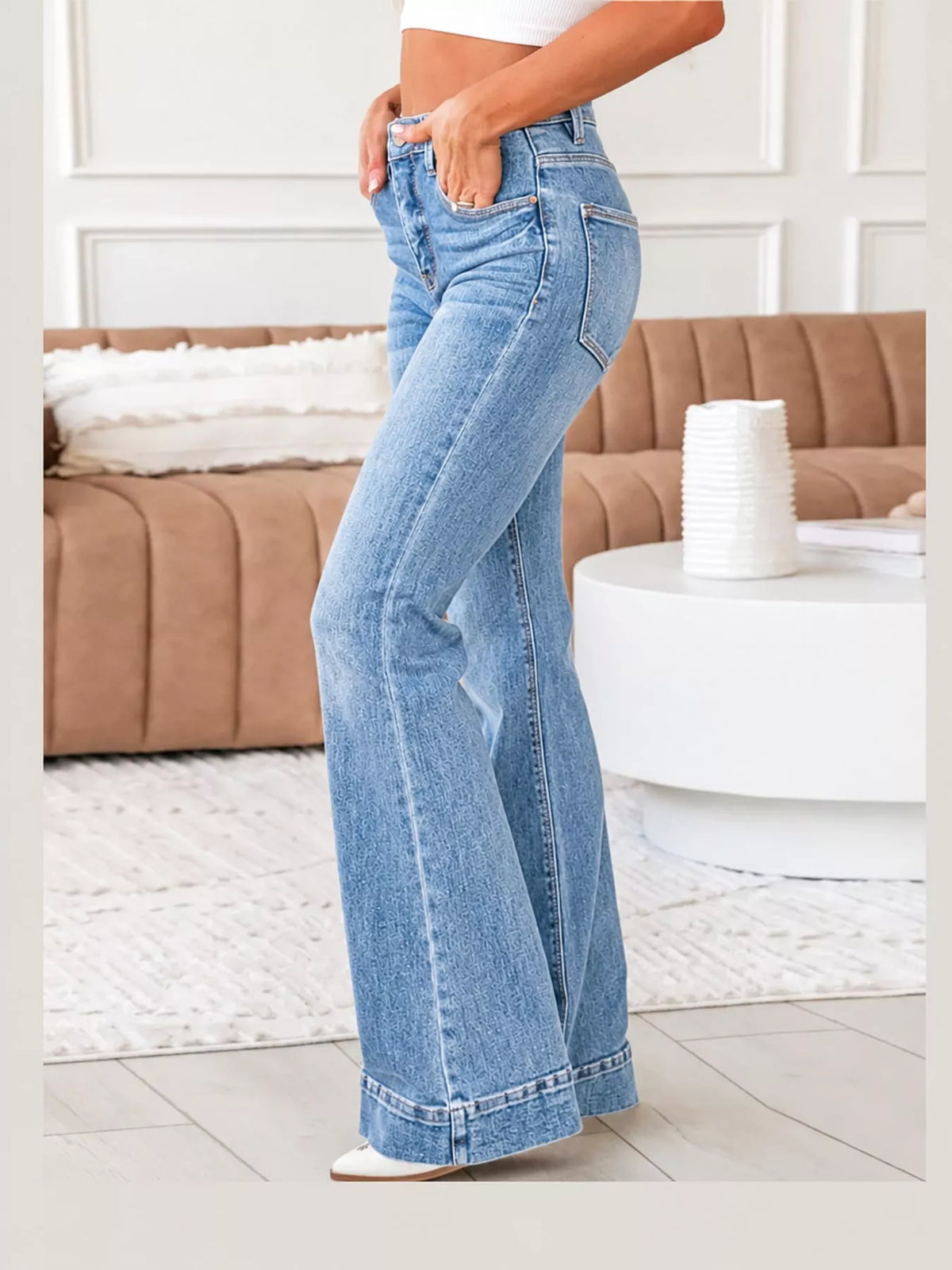 High-Rise Flare Leg Jeans