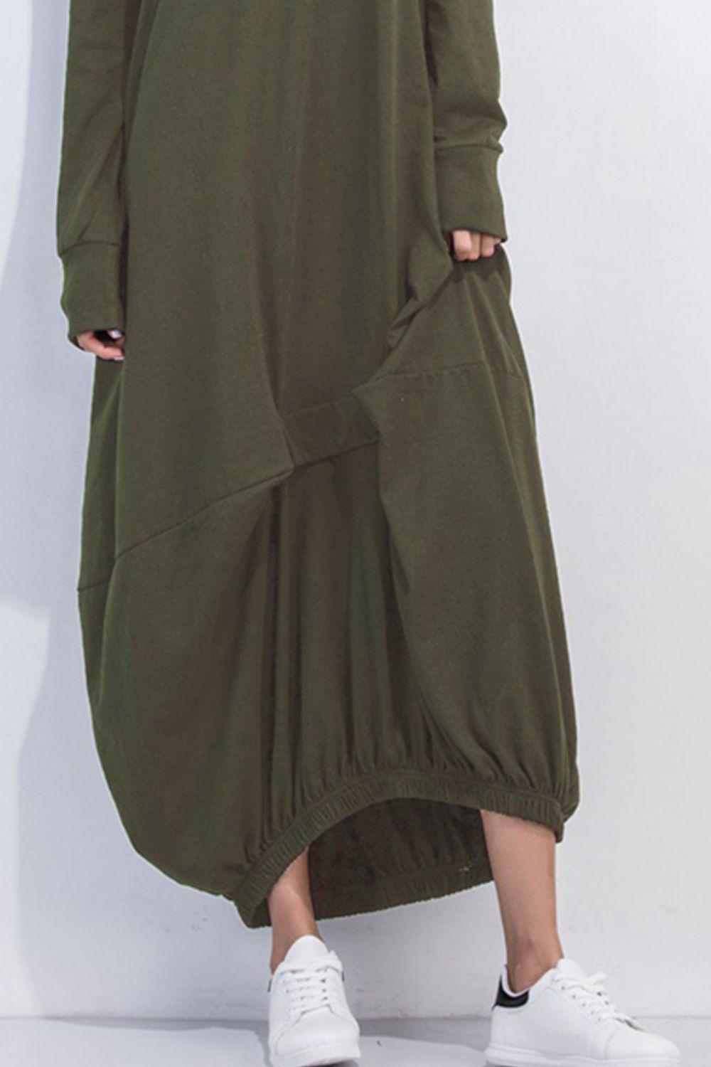 Round Neck Long Sleeve Sweatshirt Dress