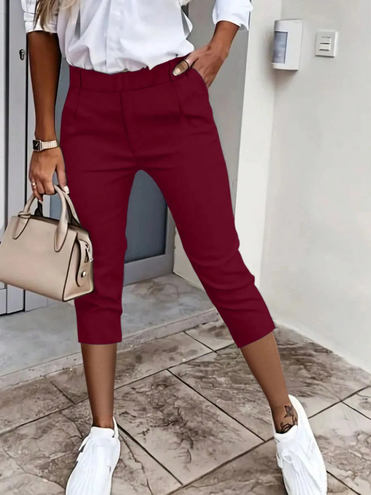 Pleated Pants with Pockets