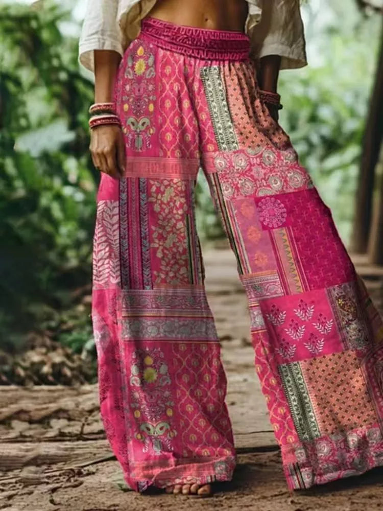 Floral Wide-Leg Pants