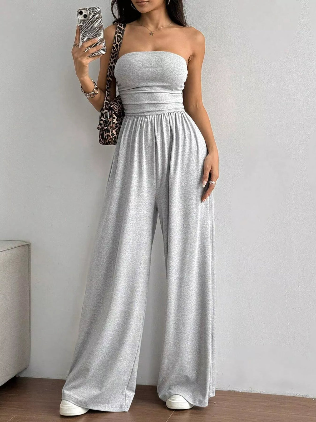 Tube Top Wide Leg Jumpsuit