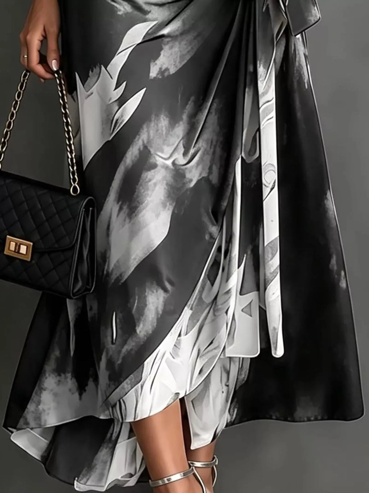 Tie Detail Surplice Dress