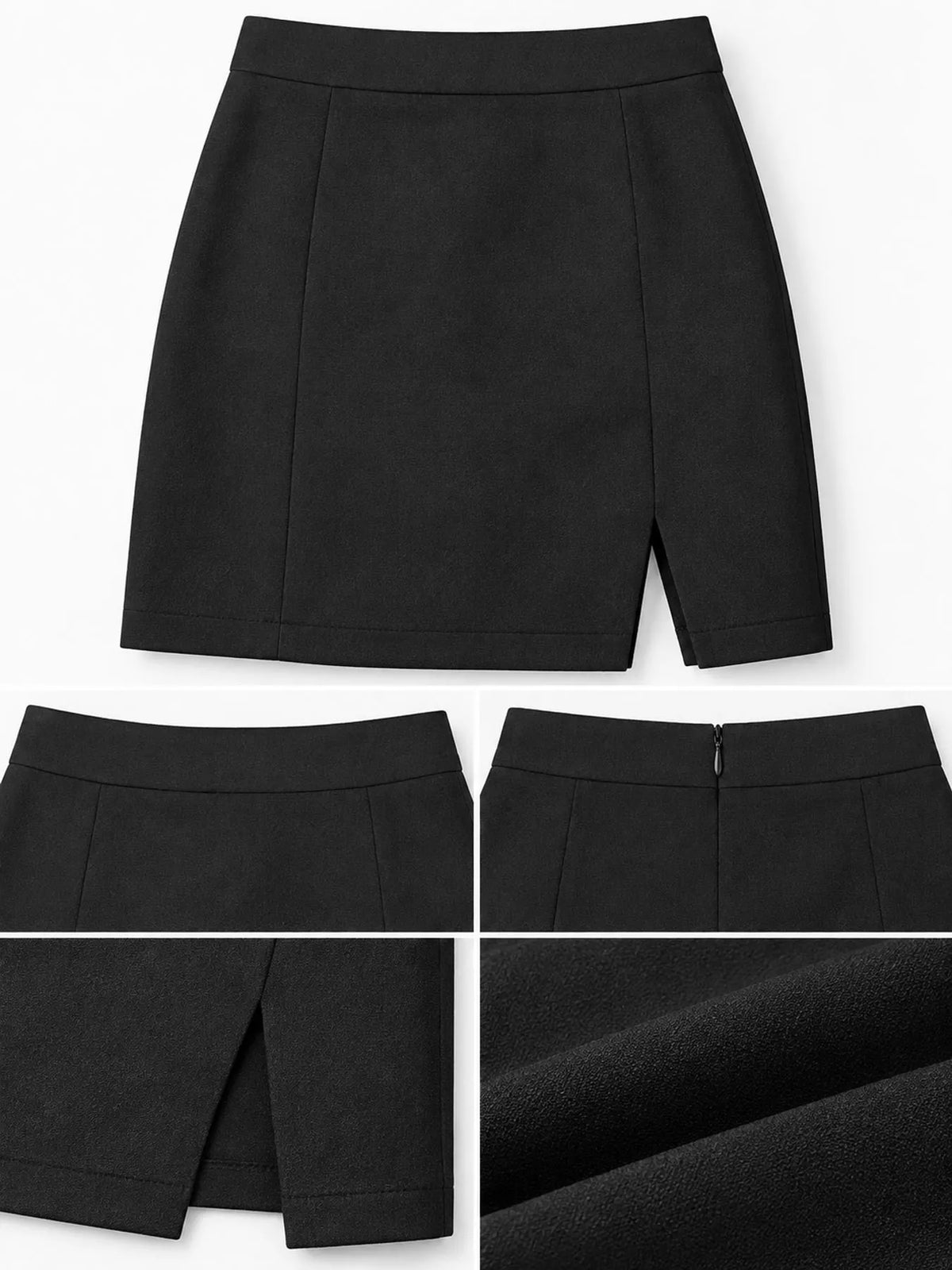 High-Waisted Slit Skirt