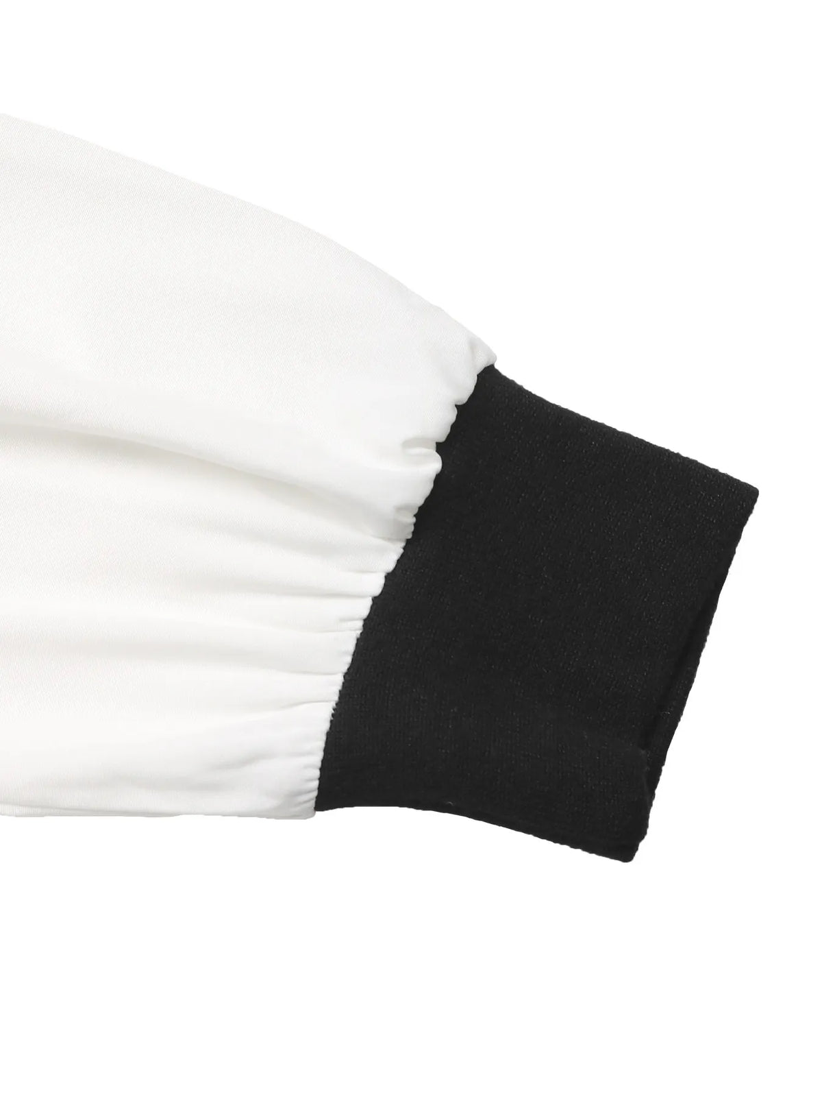 Two-Tone Pleated Shirt Dress in Black and White in Black White