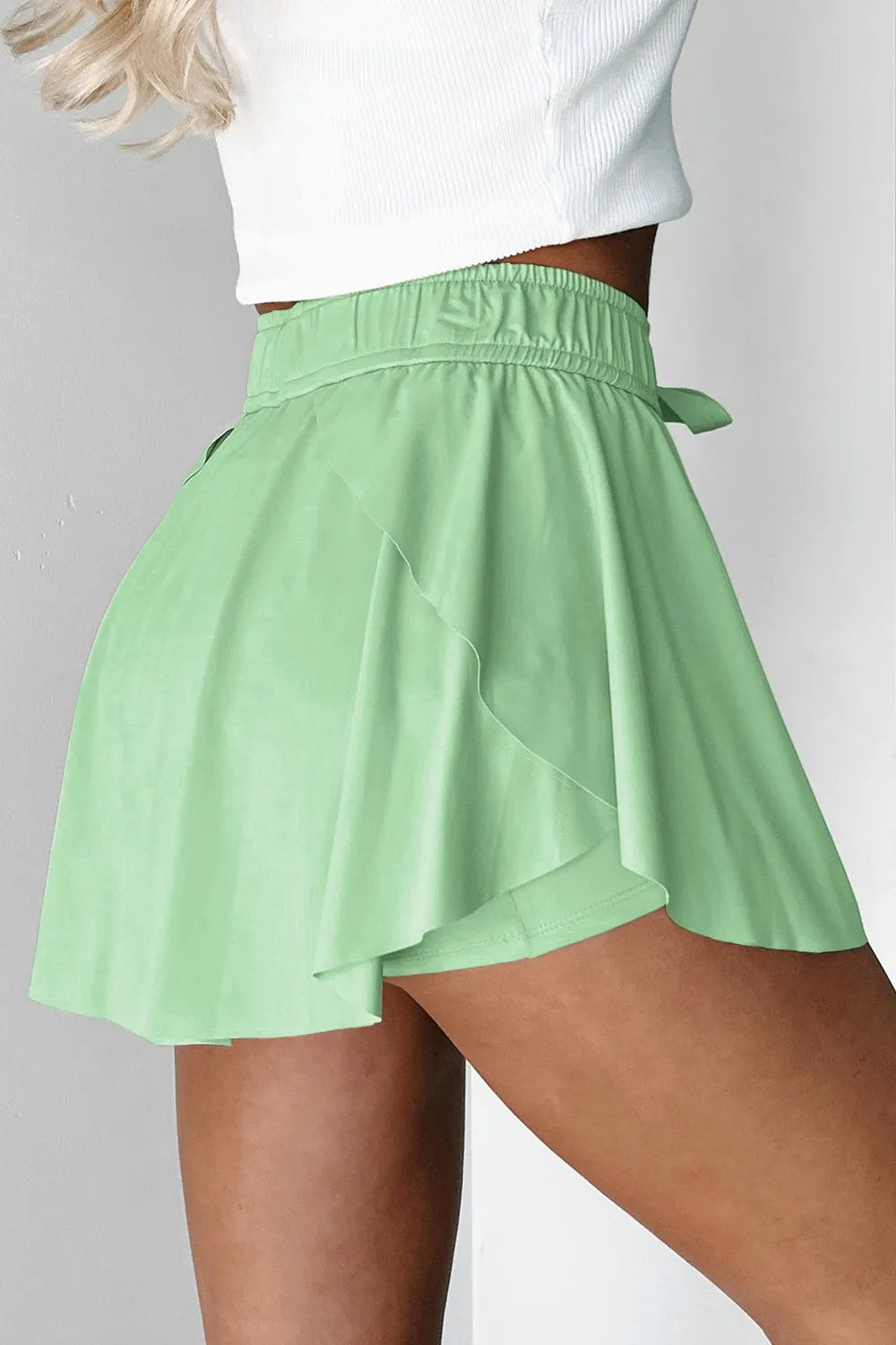 Drawstring Active Skort