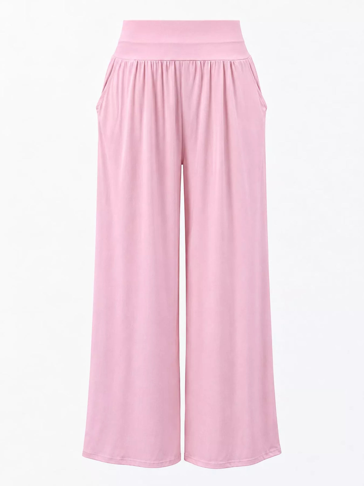 High-Rise Wide-Leg Pants with Pockets