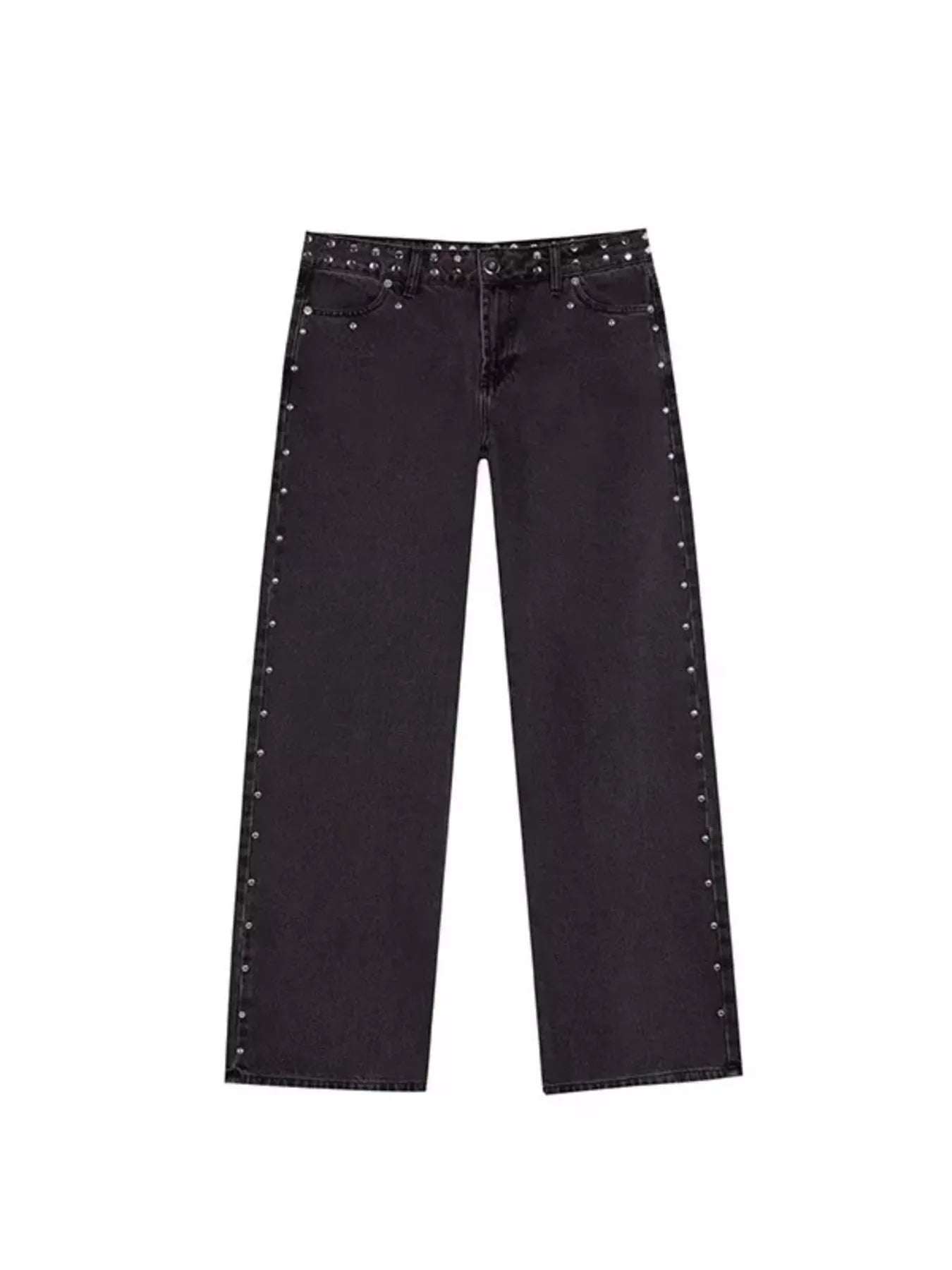 Leopard Star Patch Wide Leg Jeans