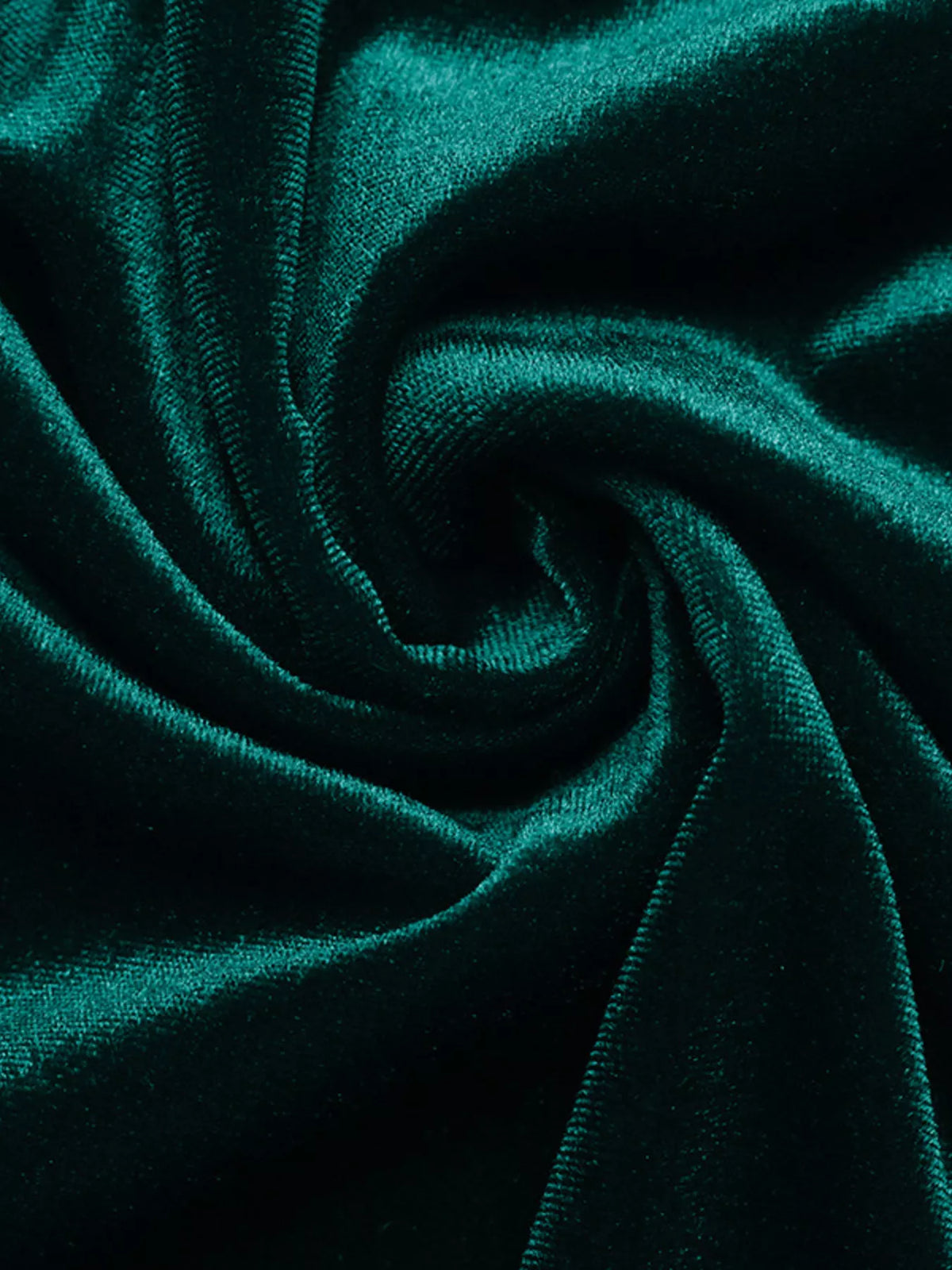 Velvet V-Neck Maxi Dress in Green