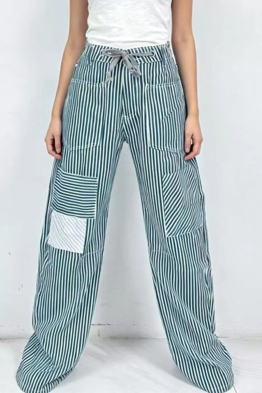 Striped Wide-Leg Pants by Dreamy Drapes