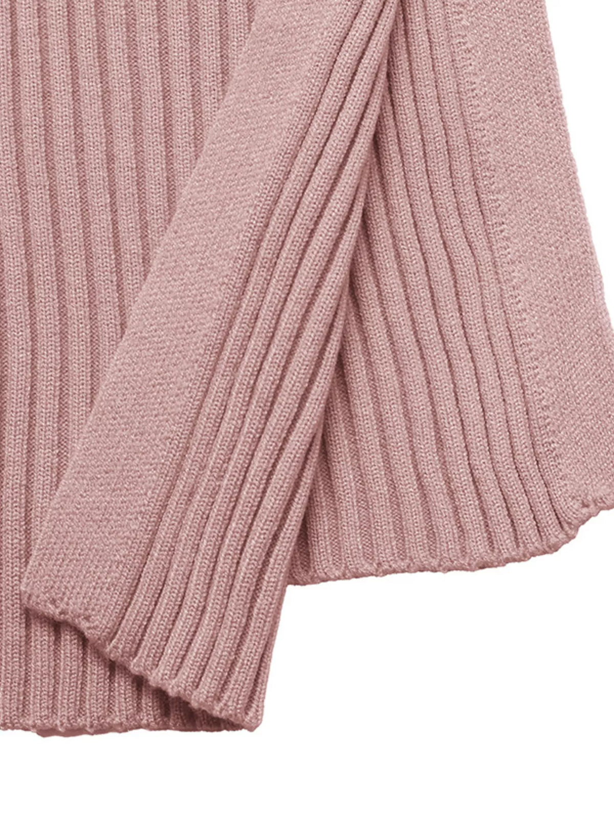 Square Neck Bodycon Sweater Dress in Pink