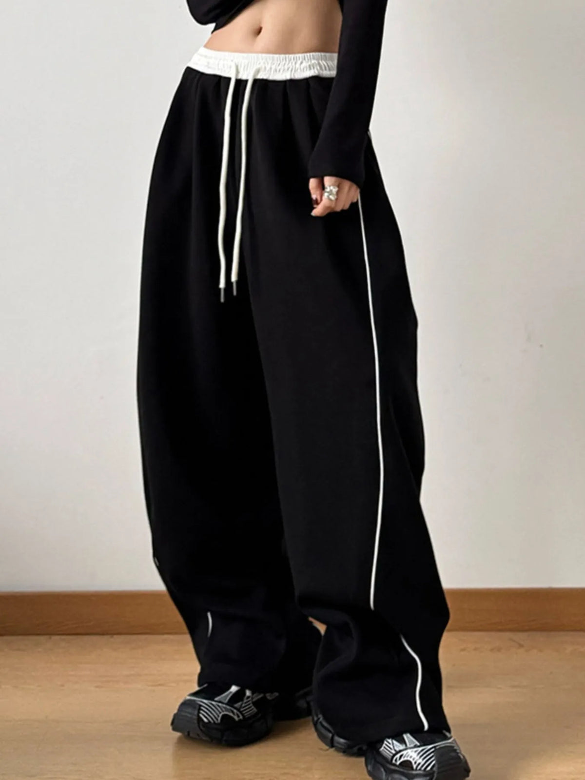 Classic Wide Leg Drawstring Pants