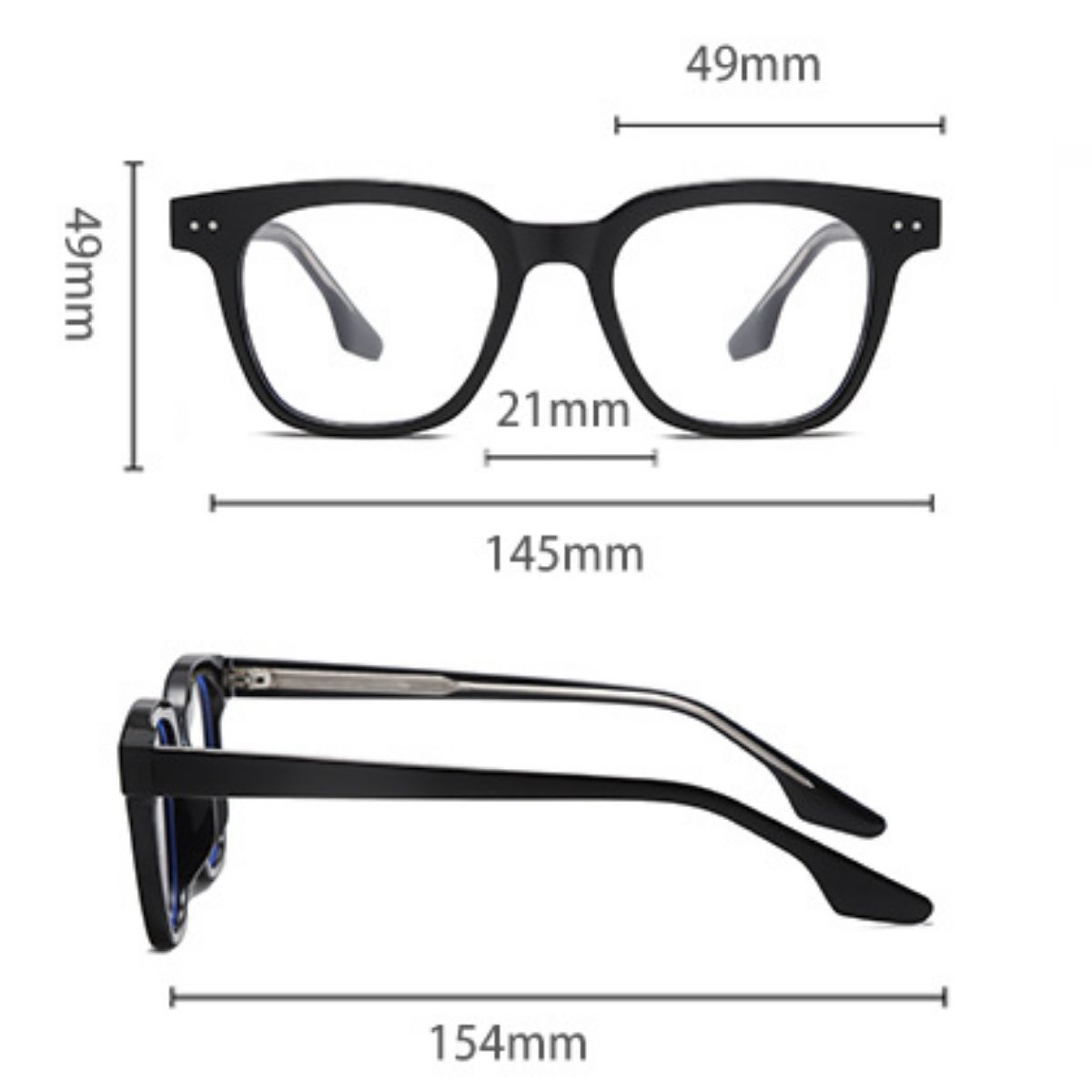 Ilussa Blue Light Glasses in black