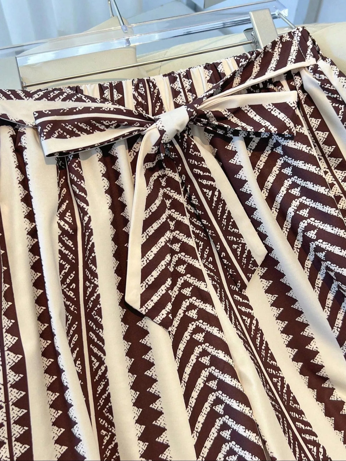 Boho Print Wide-Leg Pants
