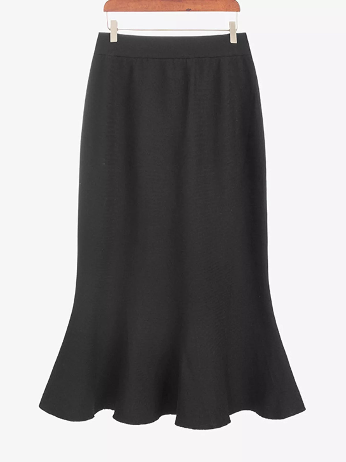 High-Waisted Ribbed Mermaid Skirt