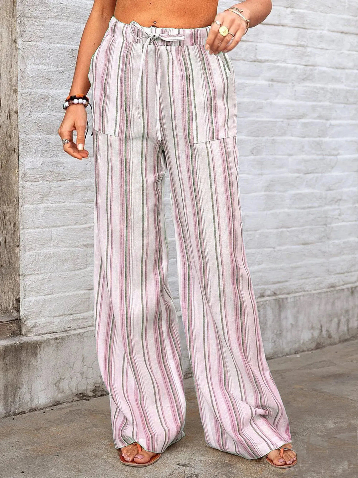 Striped Wide Leg Pants
