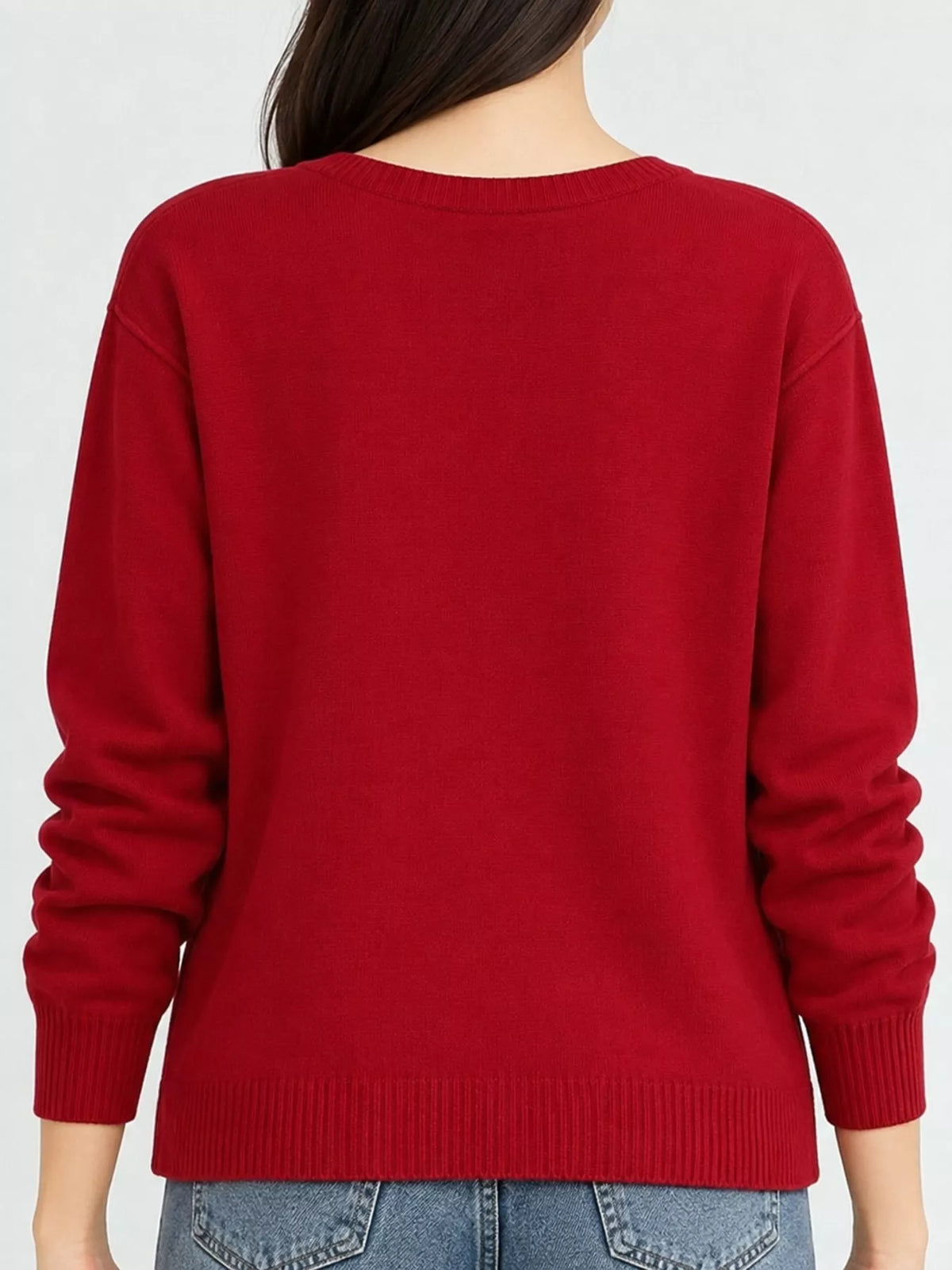 Button-Down Ribbed Knit Cardigan