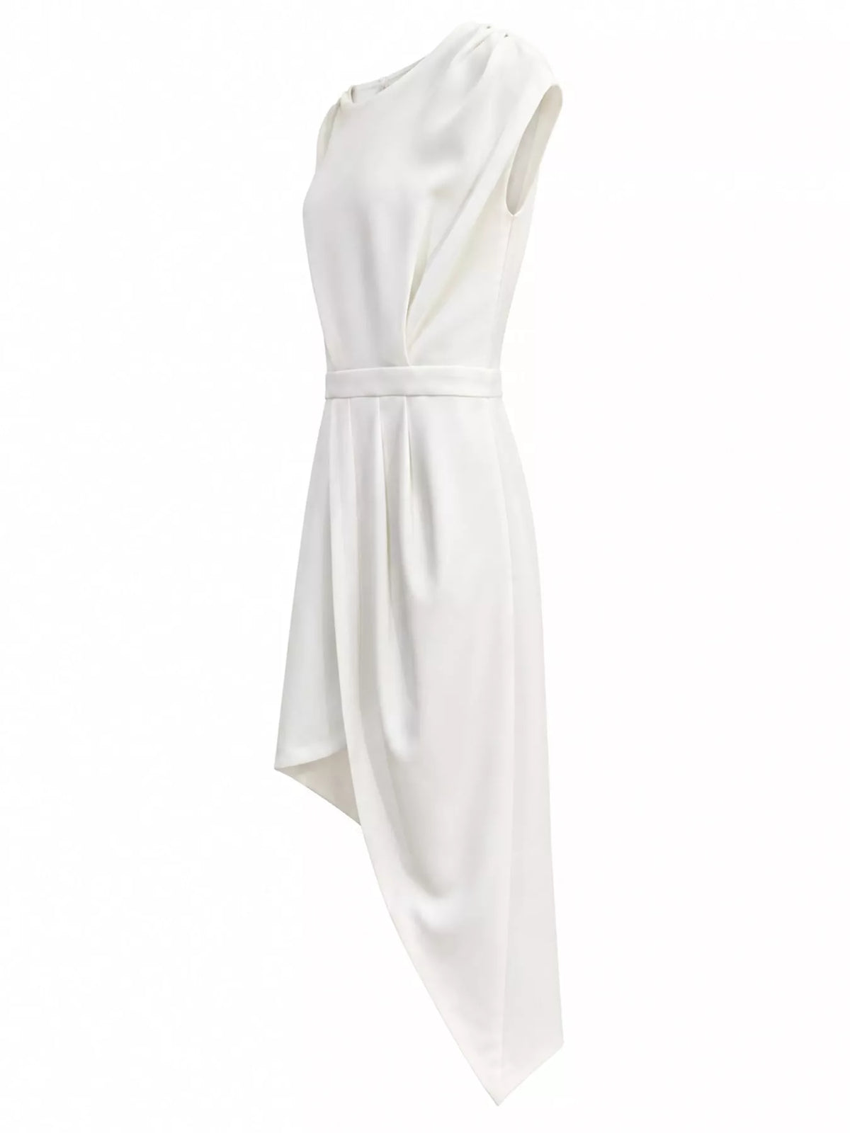 Asymmetrical Backless Pleated Dress