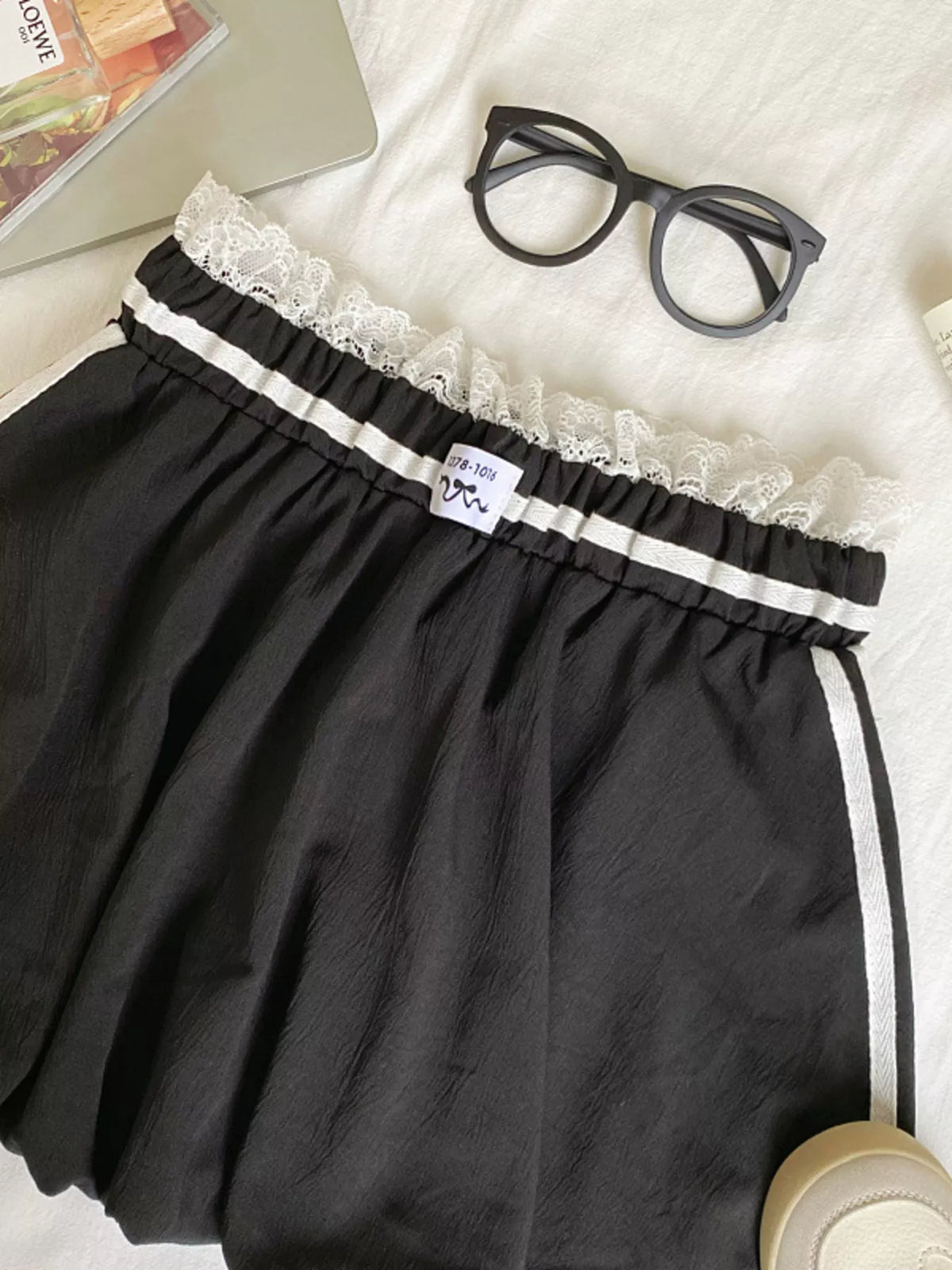 Lace Trim Mini Skirt