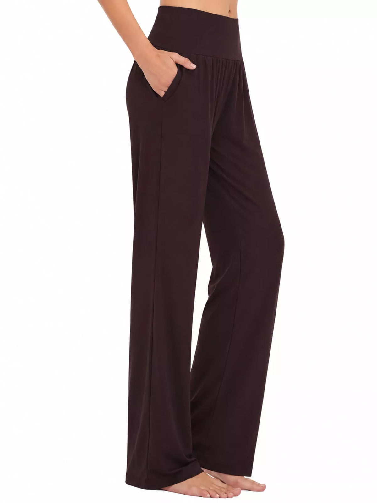 High-Rise Wide-Leg Pants with Pockets