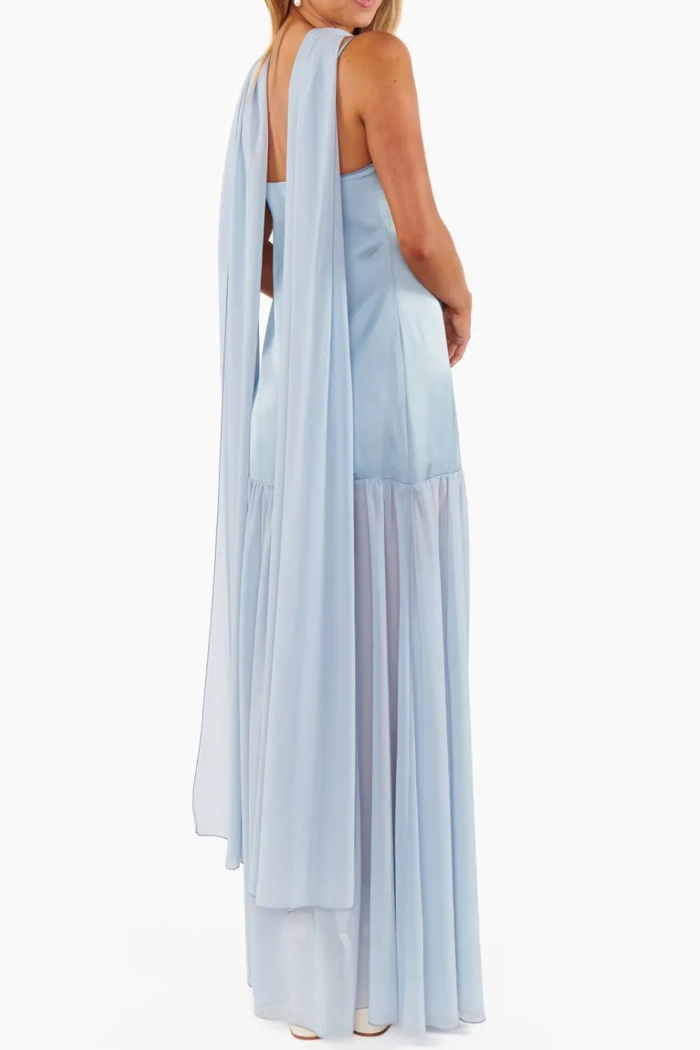 Adjustable Strap Mesh Cami Dress with Scarf