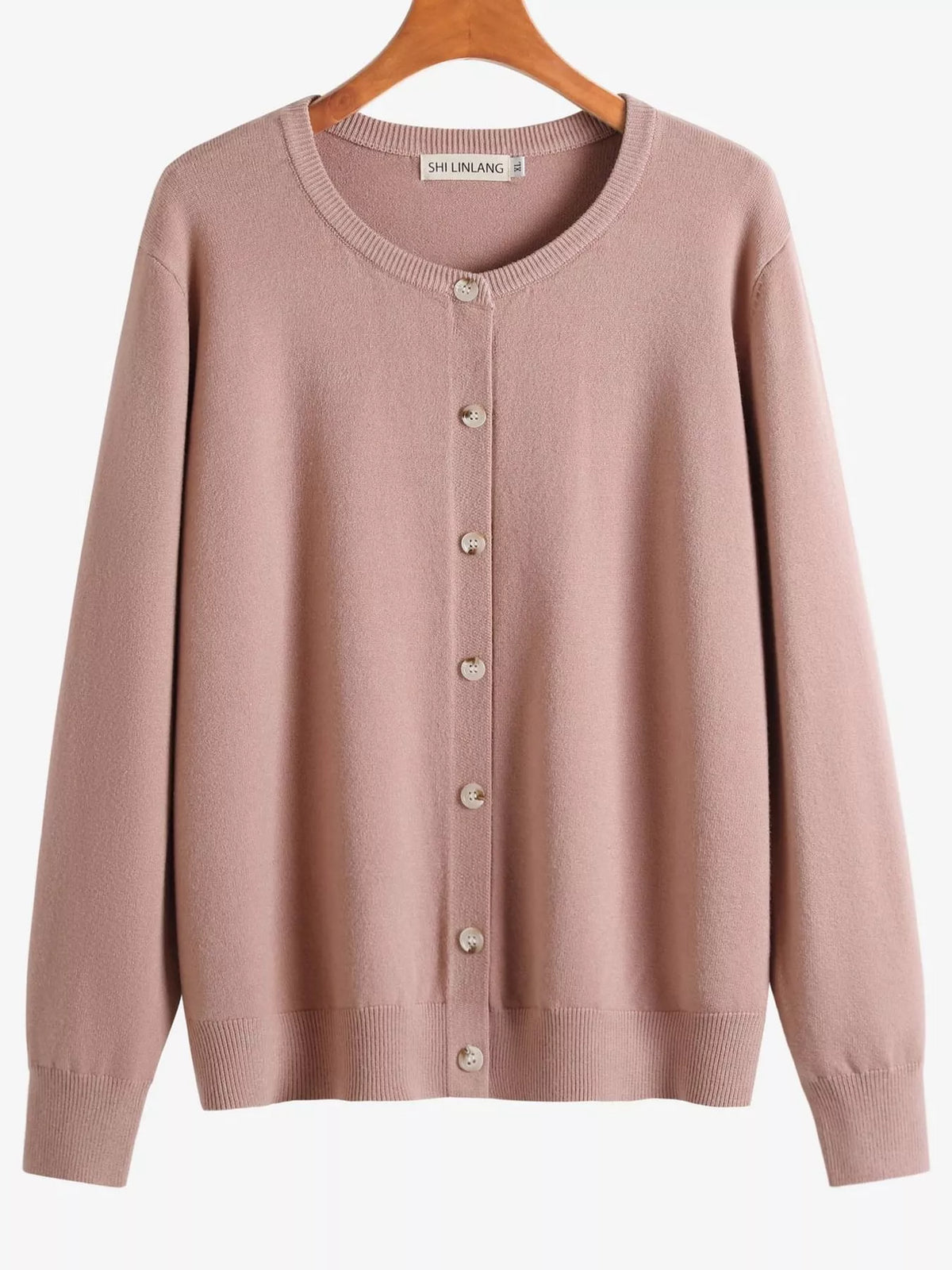 Button-Down Ribbed Knit Cardigan