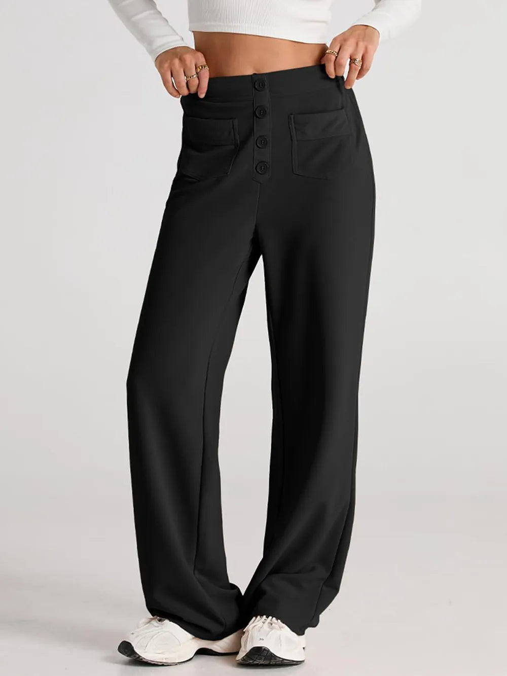 High-Rise Wide-Leg Pants by K&L