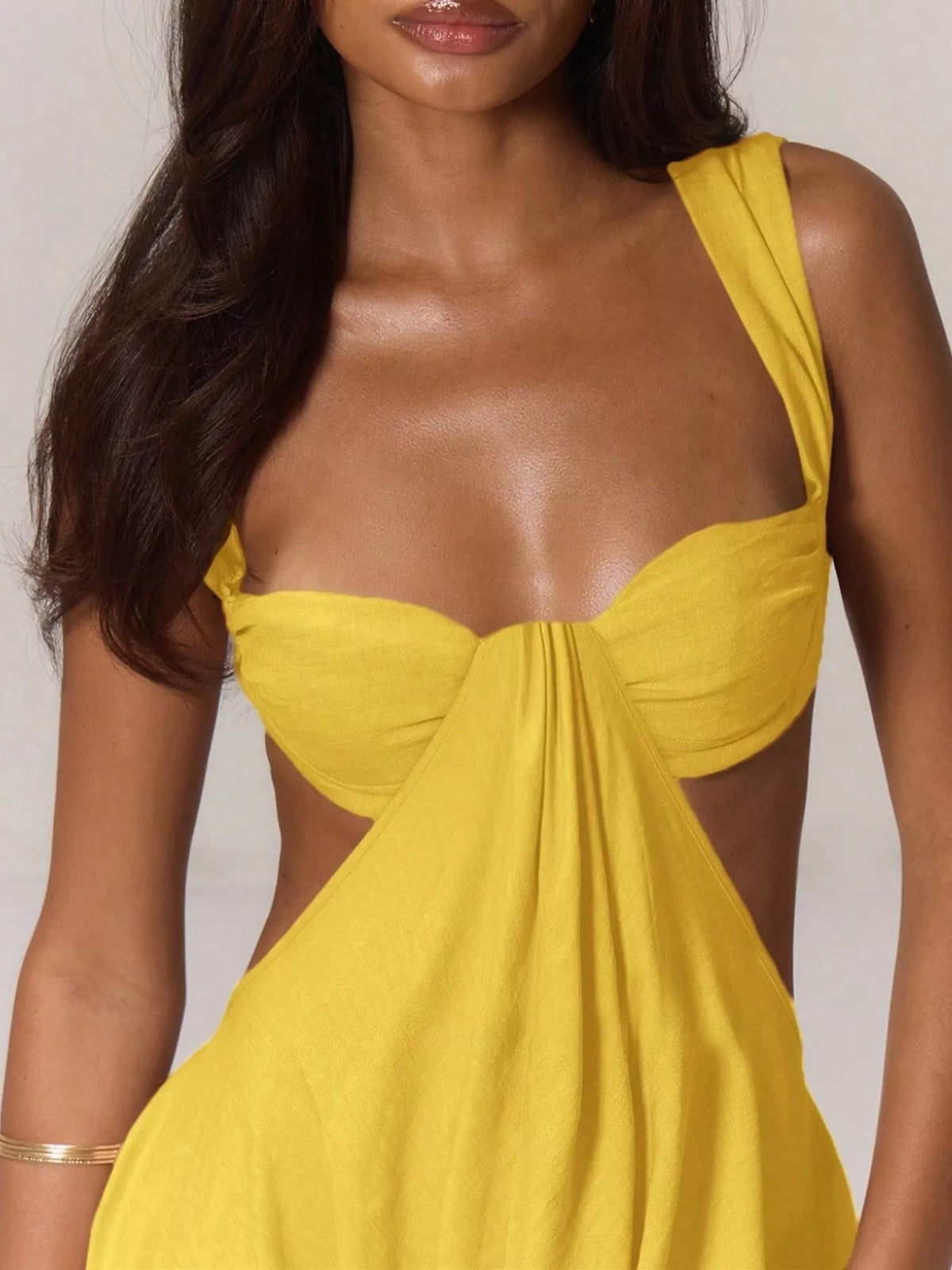 Backless Wide-Leg Jumpsuit with Cutout Detail