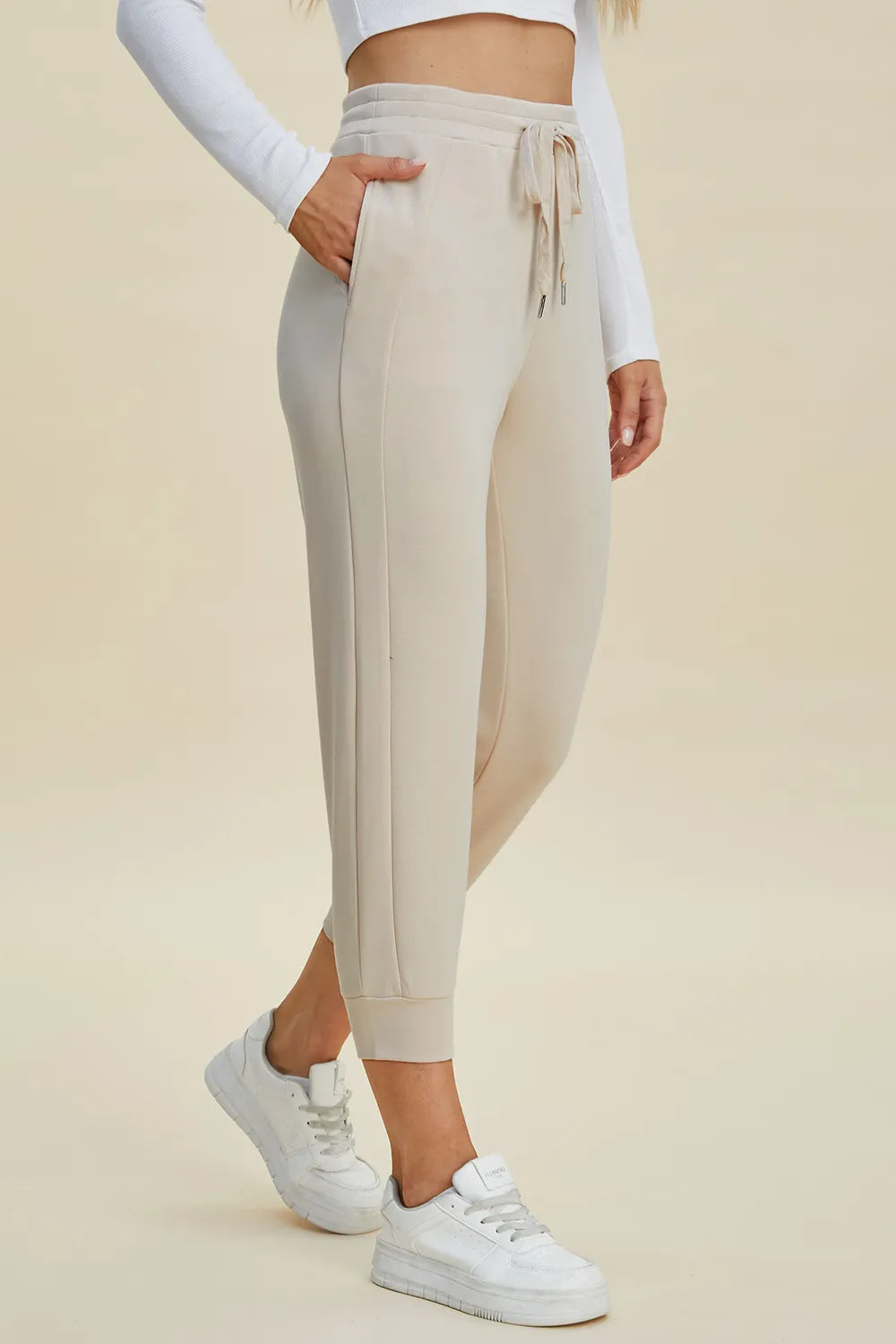 Basic Bae Air Scuba High Waist Cropped Pants