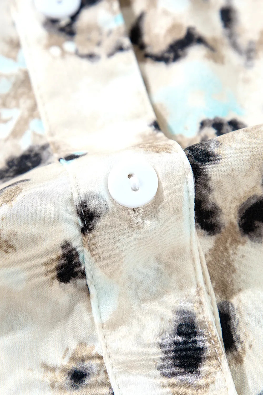 Leopard Print Buttoned Tiered Ruffle Dress
