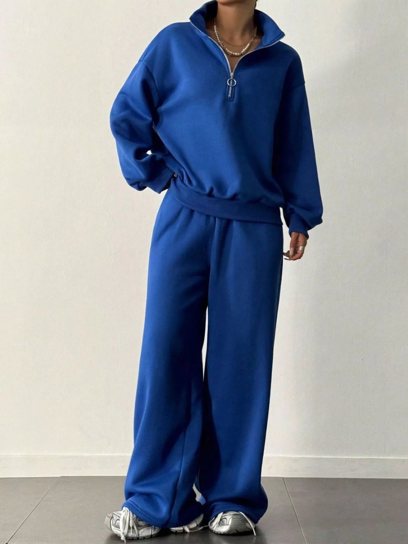 Half-Zip Sweatshirt and Pants Set