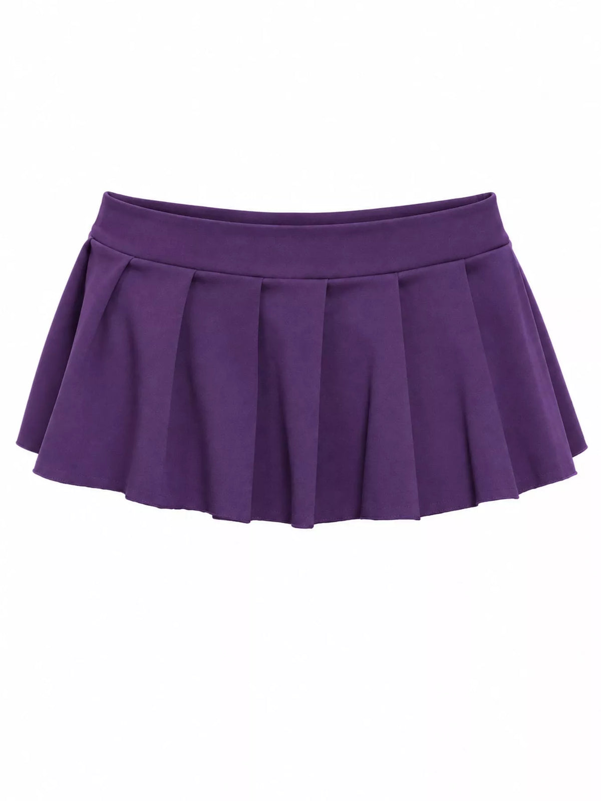 Low Waist Pleated Micro Mini Skirt