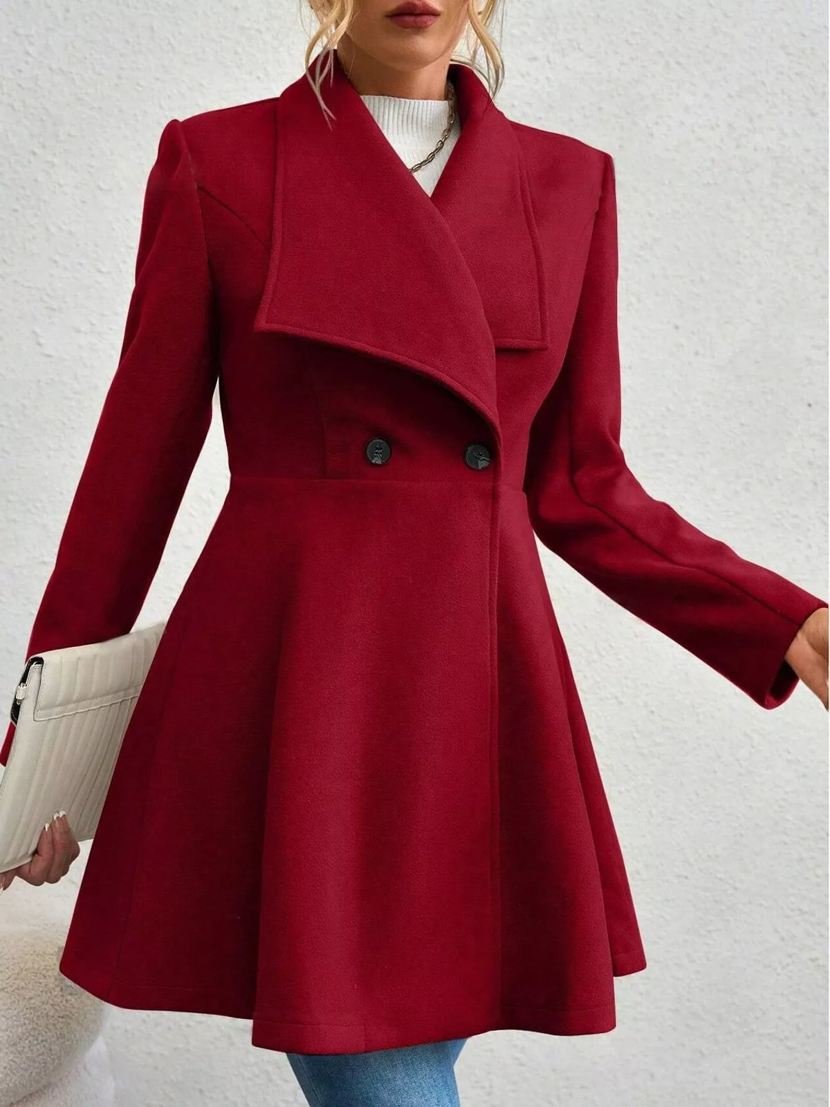 Double-Breasted Slim-Fit Coat