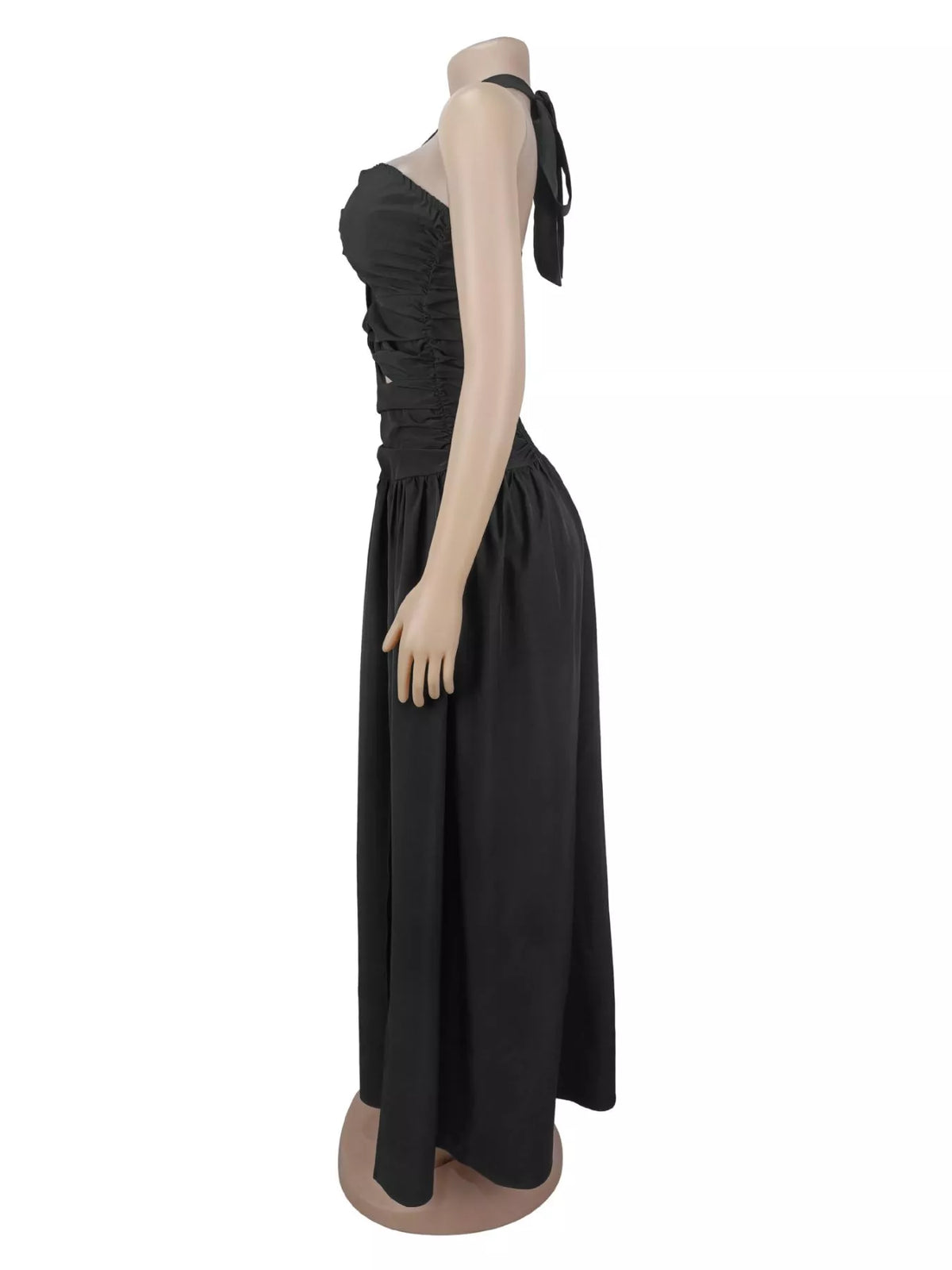 Halter Neck Cutout Maxi Dress
