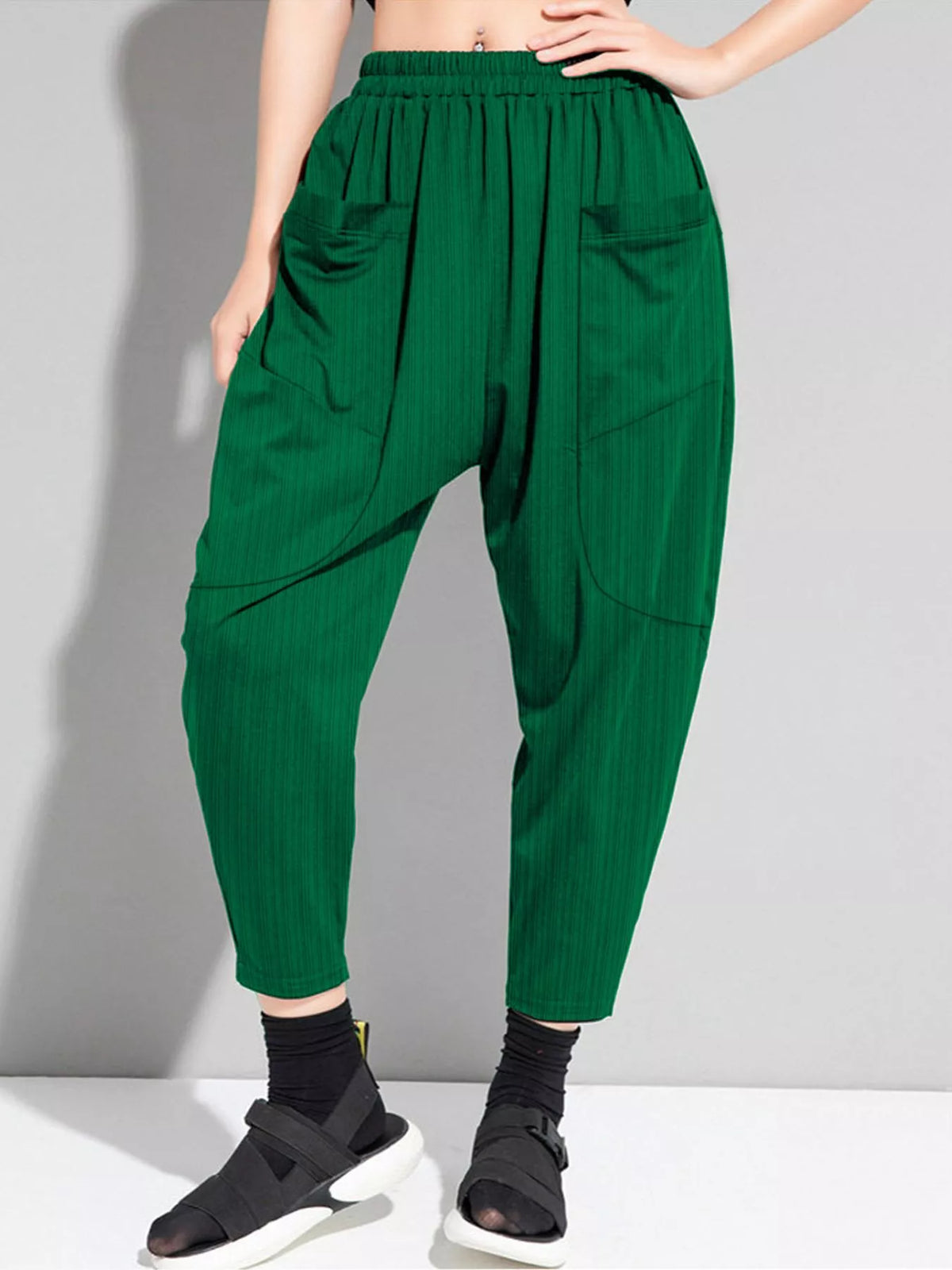 Plus Size Loose-Fit Harem Pants