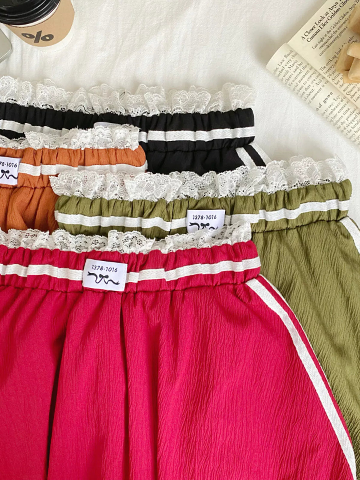 Lace Trim Mini Skirt