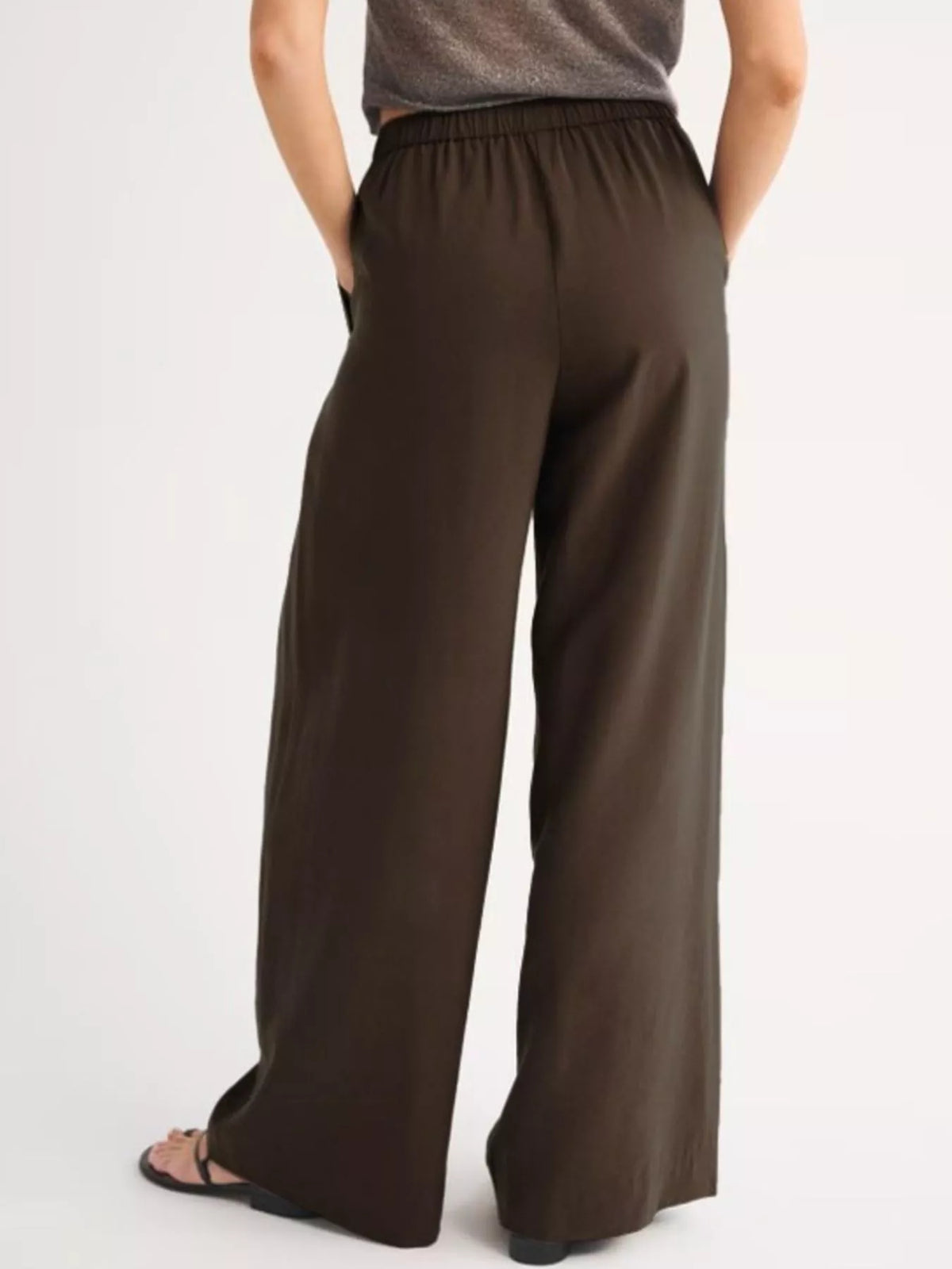 Elastic-Waist Relaxed Fit Pants
