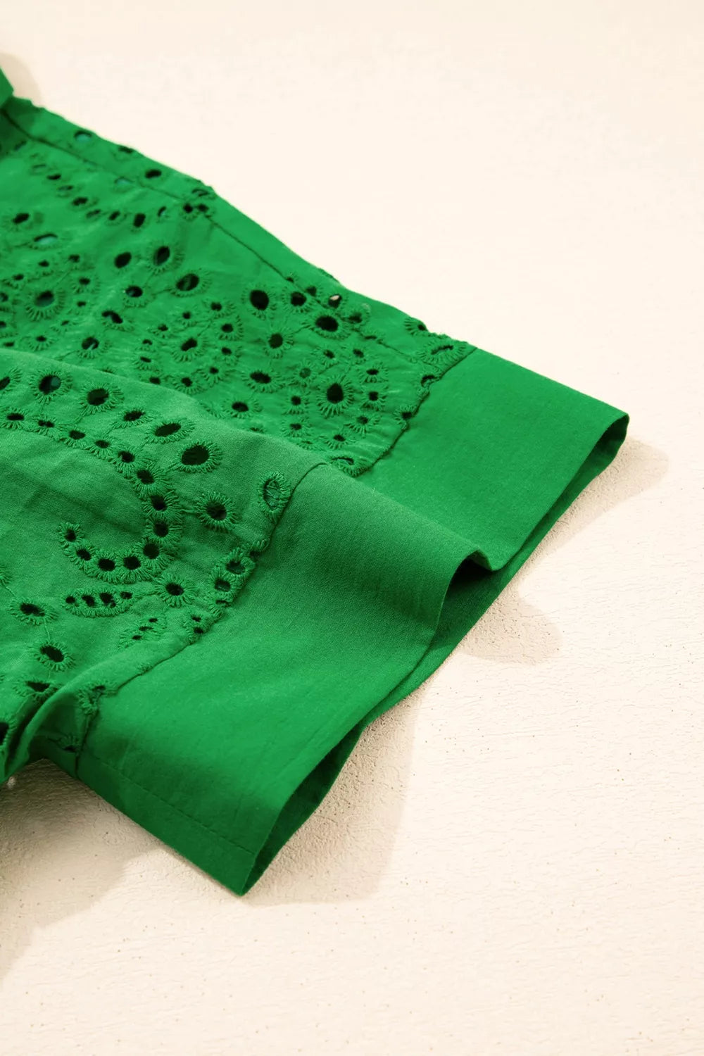 Eyelet Collared Dress in Green