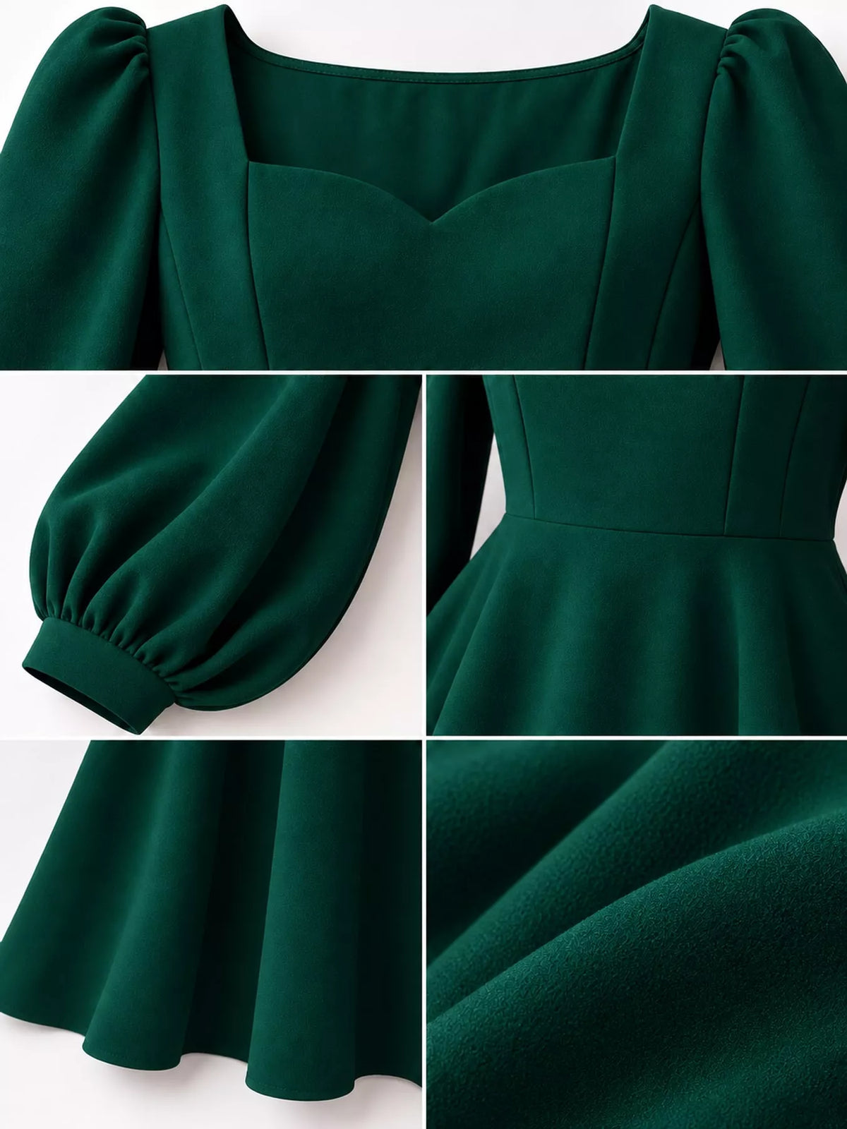 Long Sleeve A-Line Midi Dress
