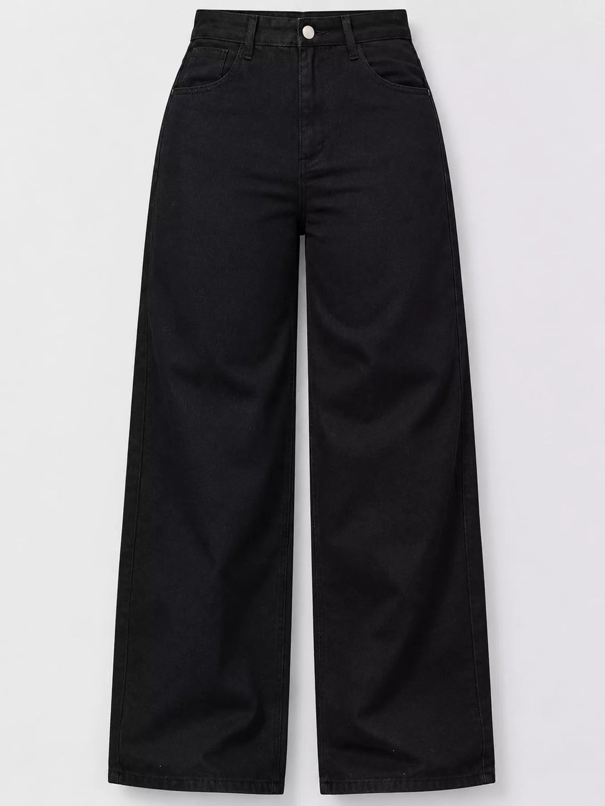 High-Waisted Wide Leg Jeans with Pockets