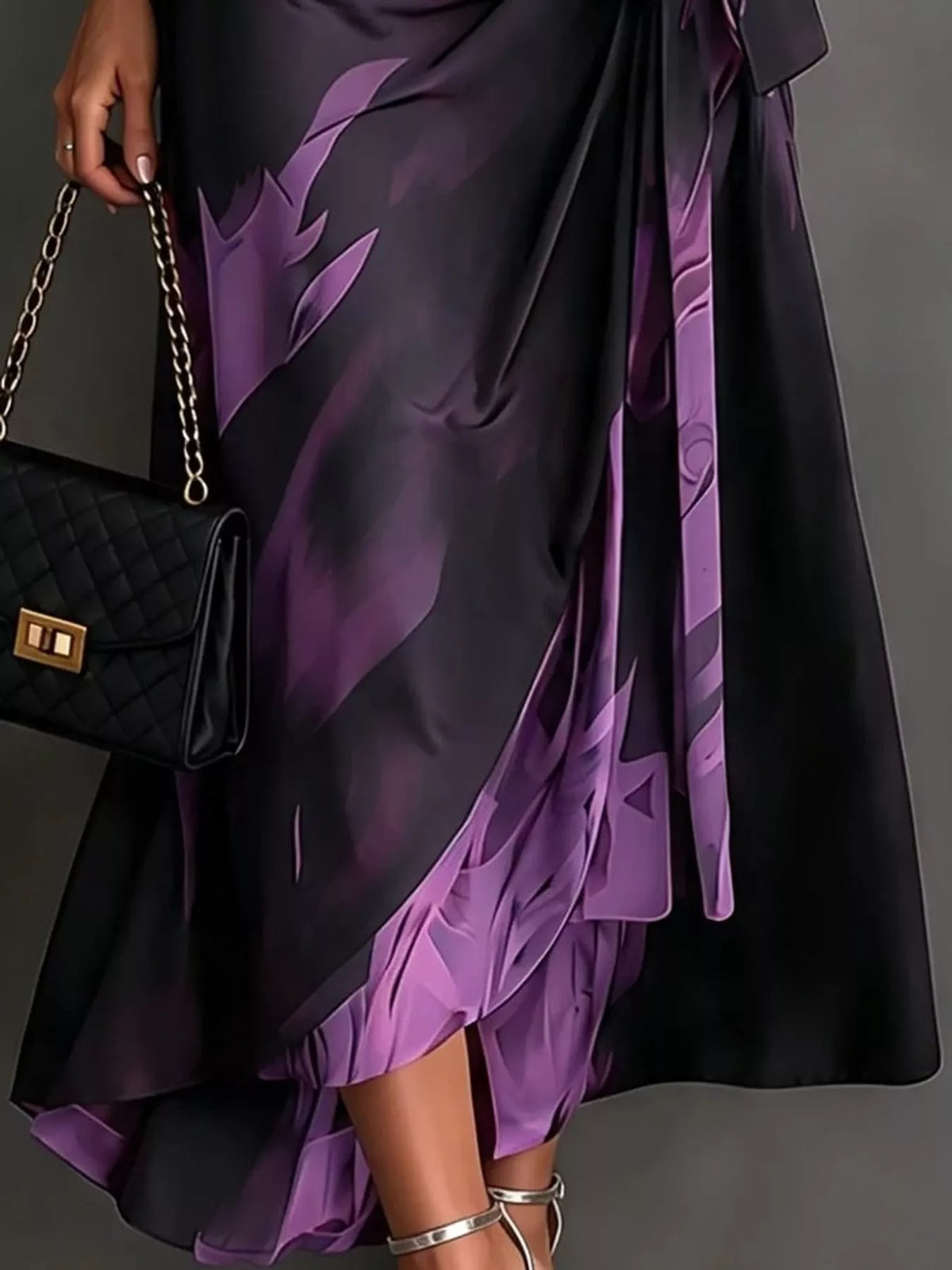 Tie Detail Surplice Dress