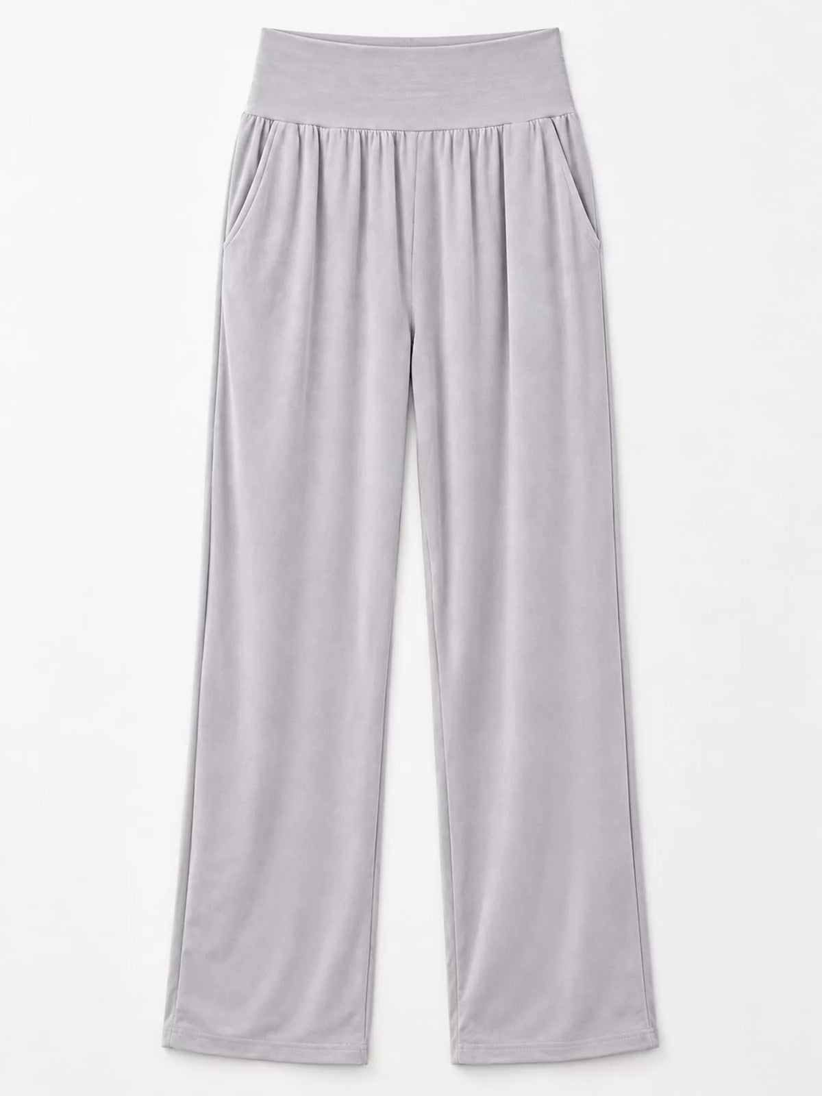 High-Rise Wide-Leg Pants with Pockets